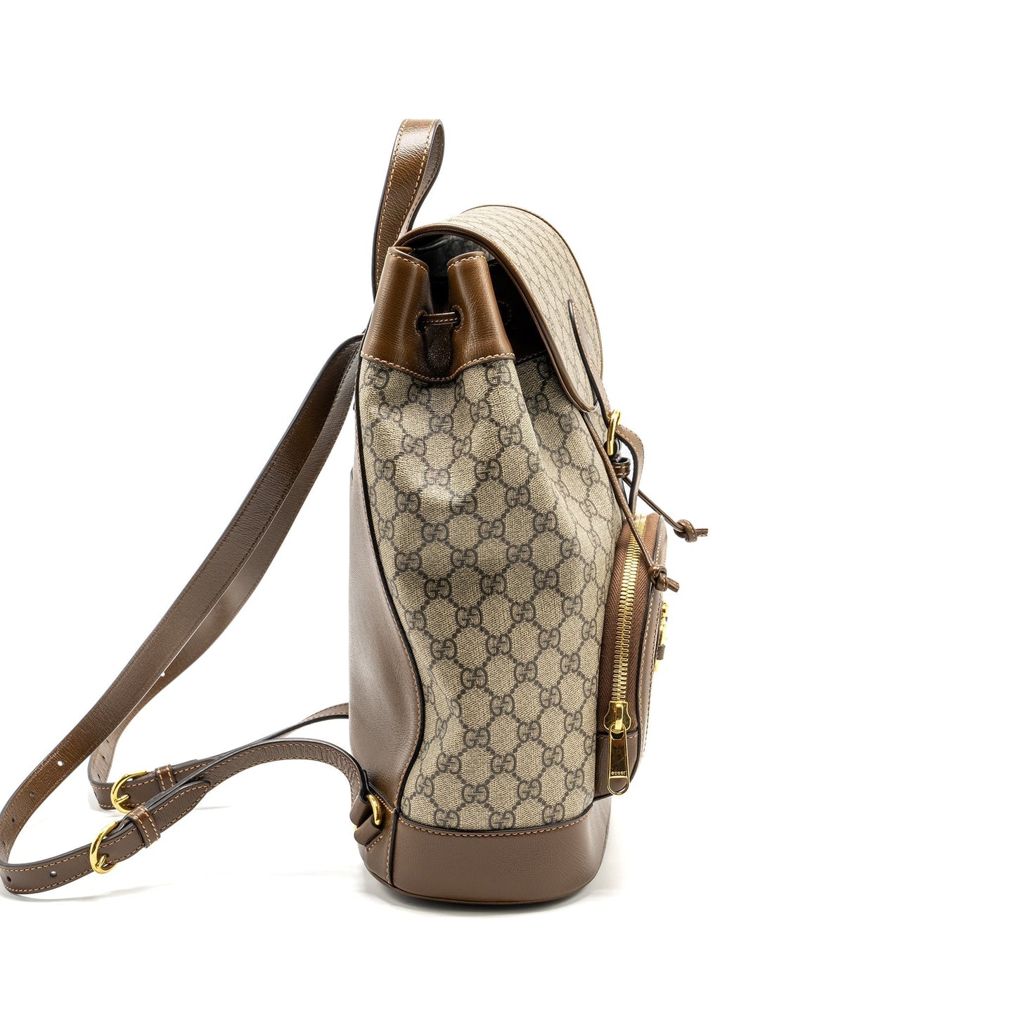Gucci Horsebit Backpack Supreme Calfskin Canvas Brown