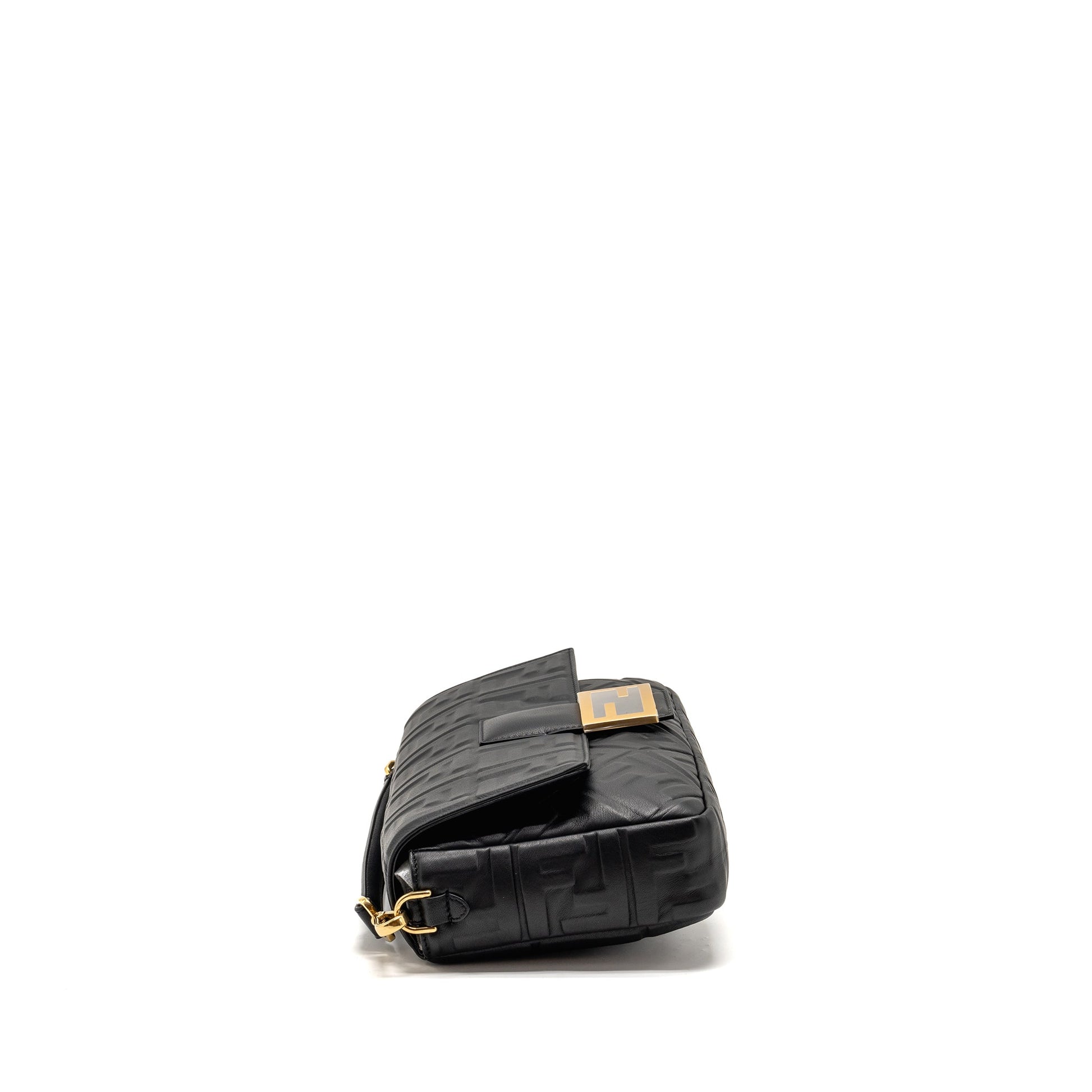 Fendi Baguette Purse Nappa Black Large Shoulder Bag