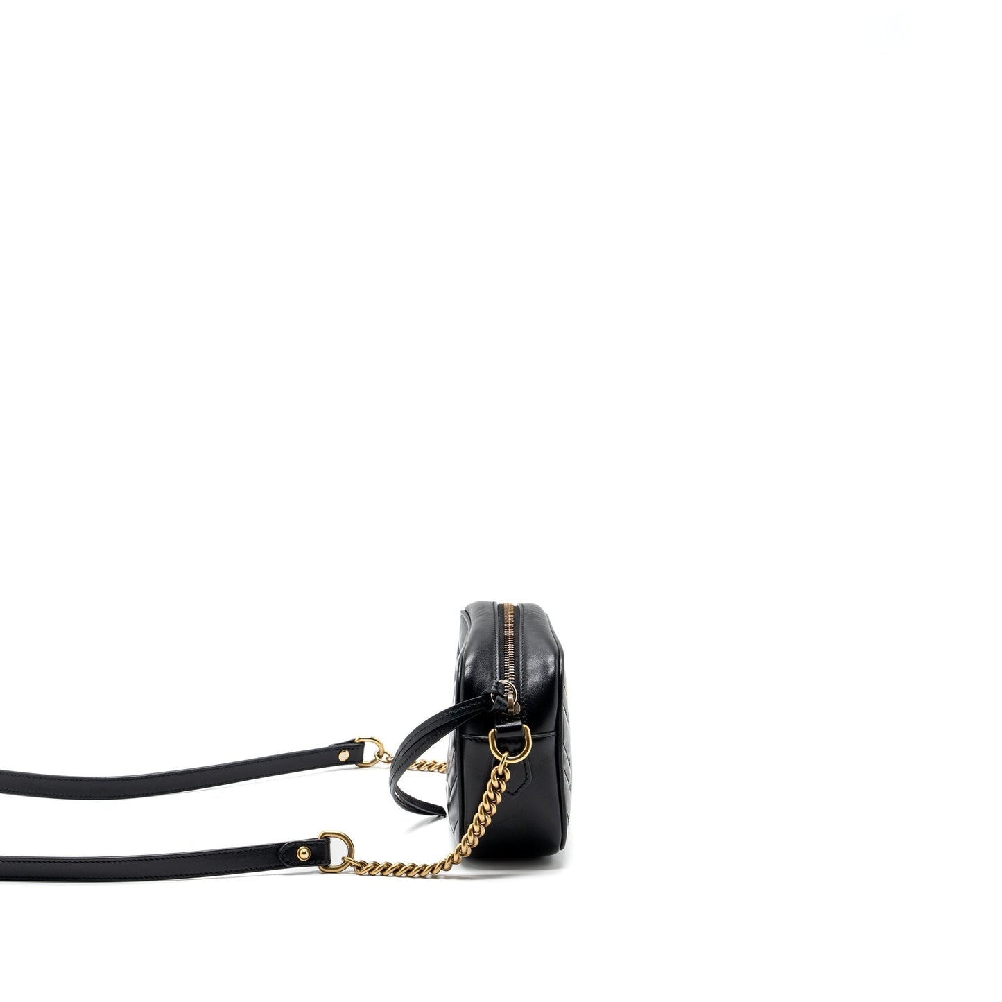 Gucci Marmont Camera Bag Leather Black Travel Bag