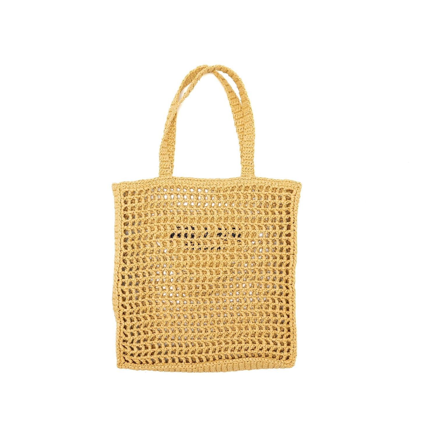 Prada Crochet Tote Purse Handbag Raffia Tan Tote Bag
