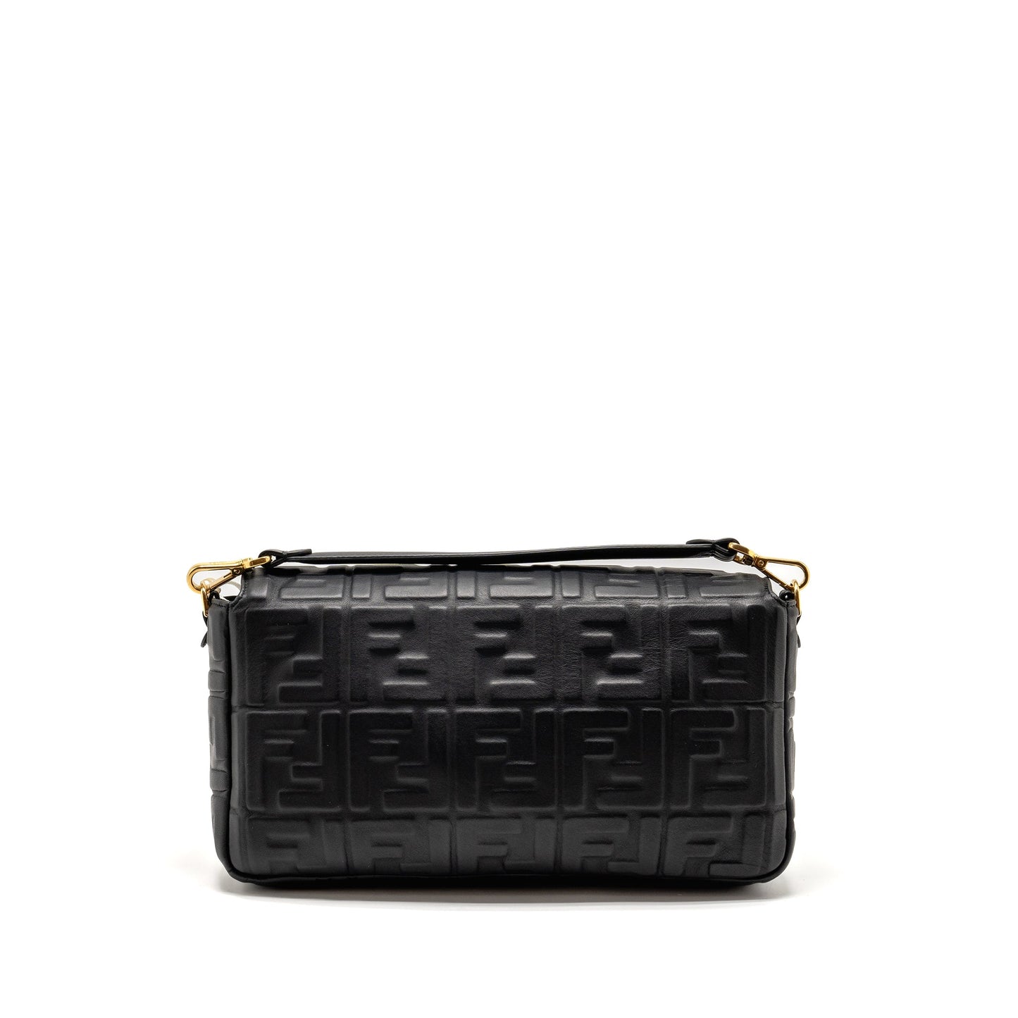 Fendi Baguette Purse Nappa Black Large Shoulder Bag