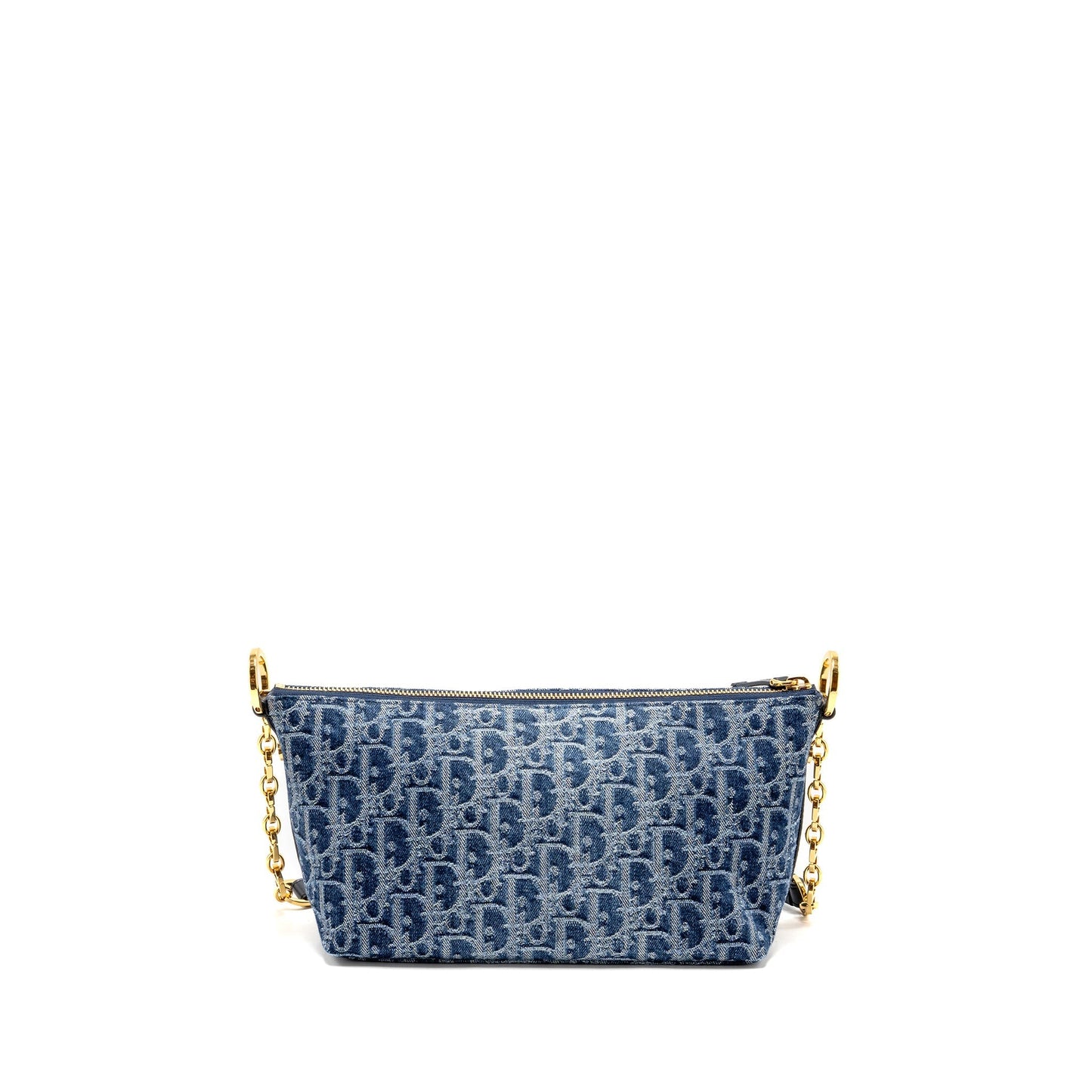 Dior star Oblique Hobo Purse Handbag Denim Blue Travel Bag