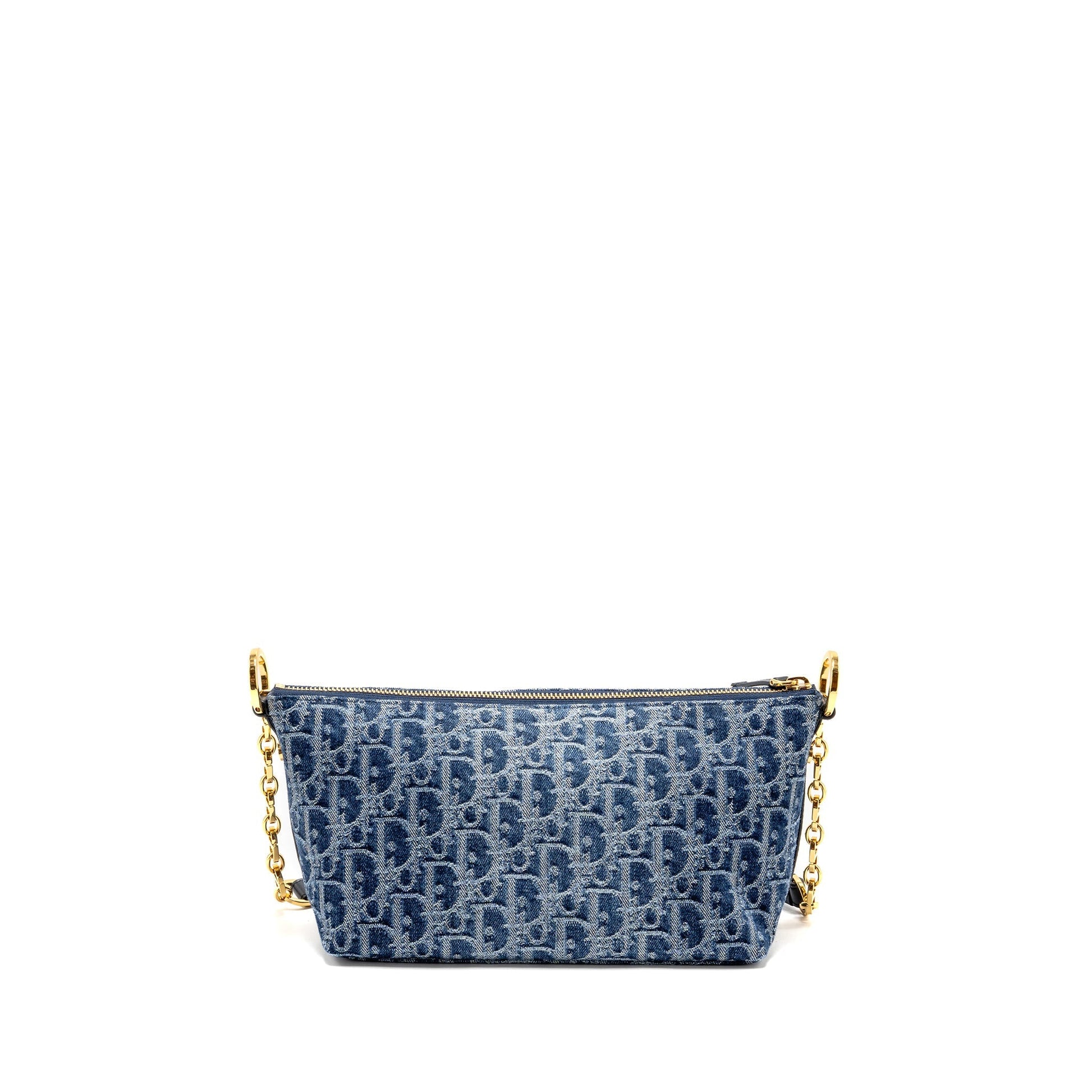 Dior star Oblique Hobo Purse Handbag Denim Blue Travel Bag