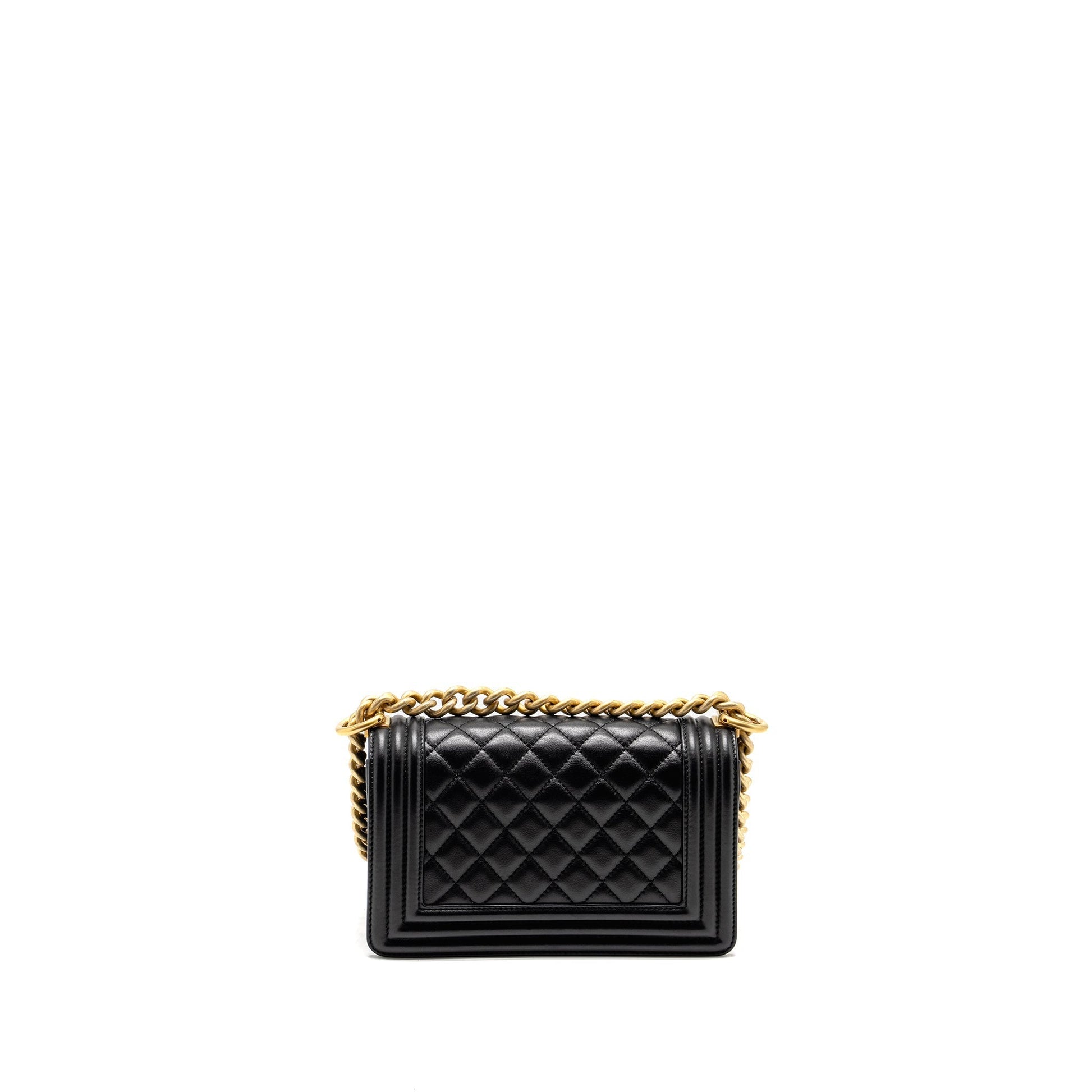 Chanel Boy Calfskin GHW Microchip Black Small Handbag Microchip 2
