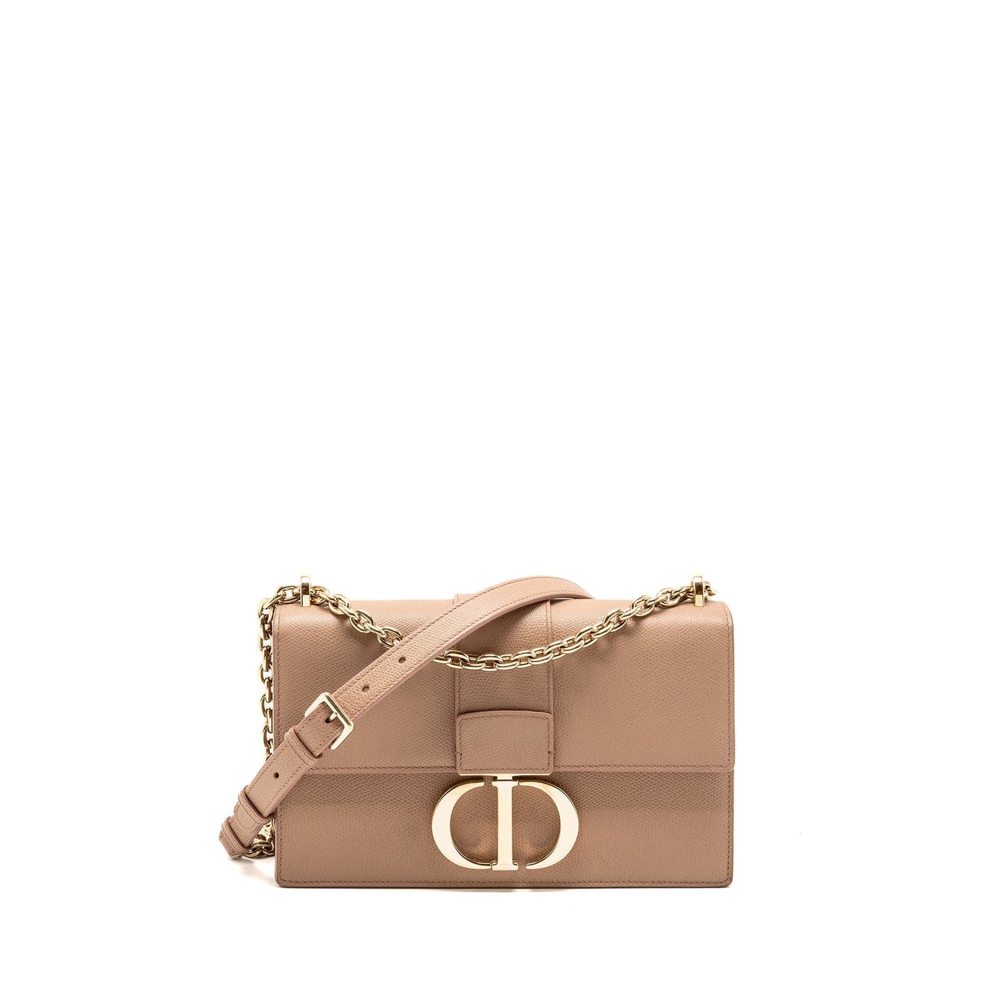 Dior Montaigne Purse Calfskin Handbag Pink Chain Travel Bag