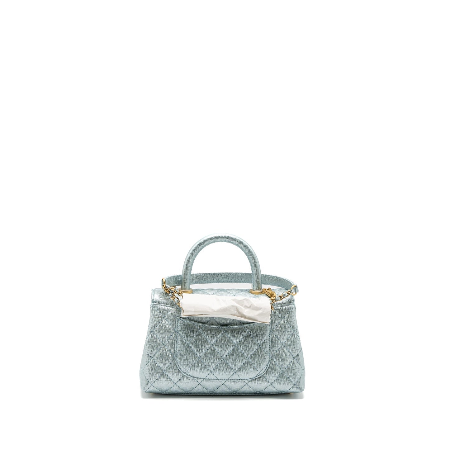 Chanel Coco Handle Caviar ip Blue Small Handbag