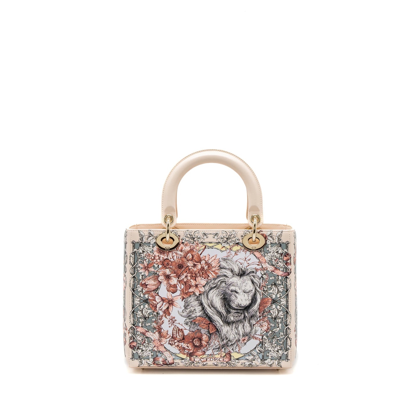 Dior Lady Purse Limited Edition Calfskin Multicolour Handbag Pink Medium Travel Bag