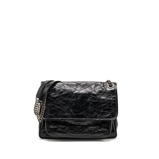 YSL Saint Laurent Niki Calfskin Travel Bag Black Medium