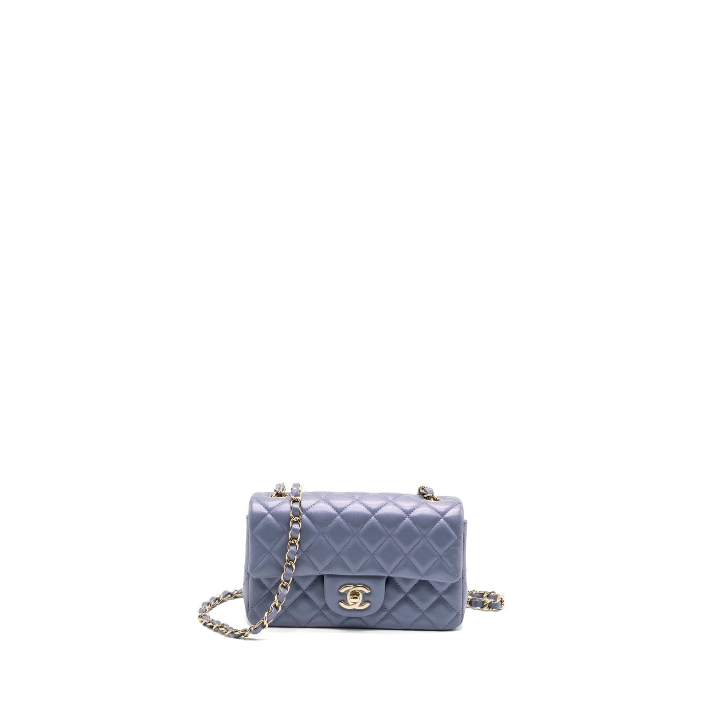Chanel classic rectangular flap lambskin iridescent light Shoulder Bag