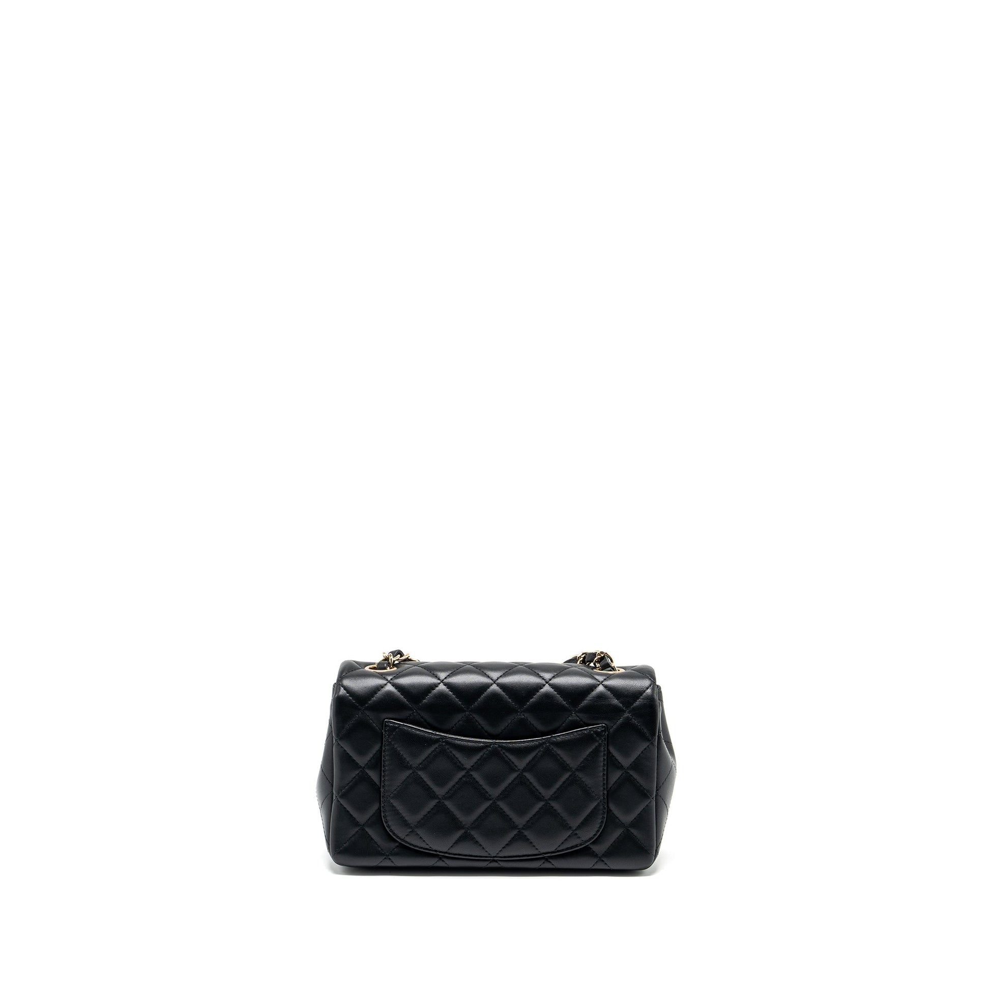 Chanel Rectangular Flap Lambskin LGHW Black Shoulder Bag Lghw 4
