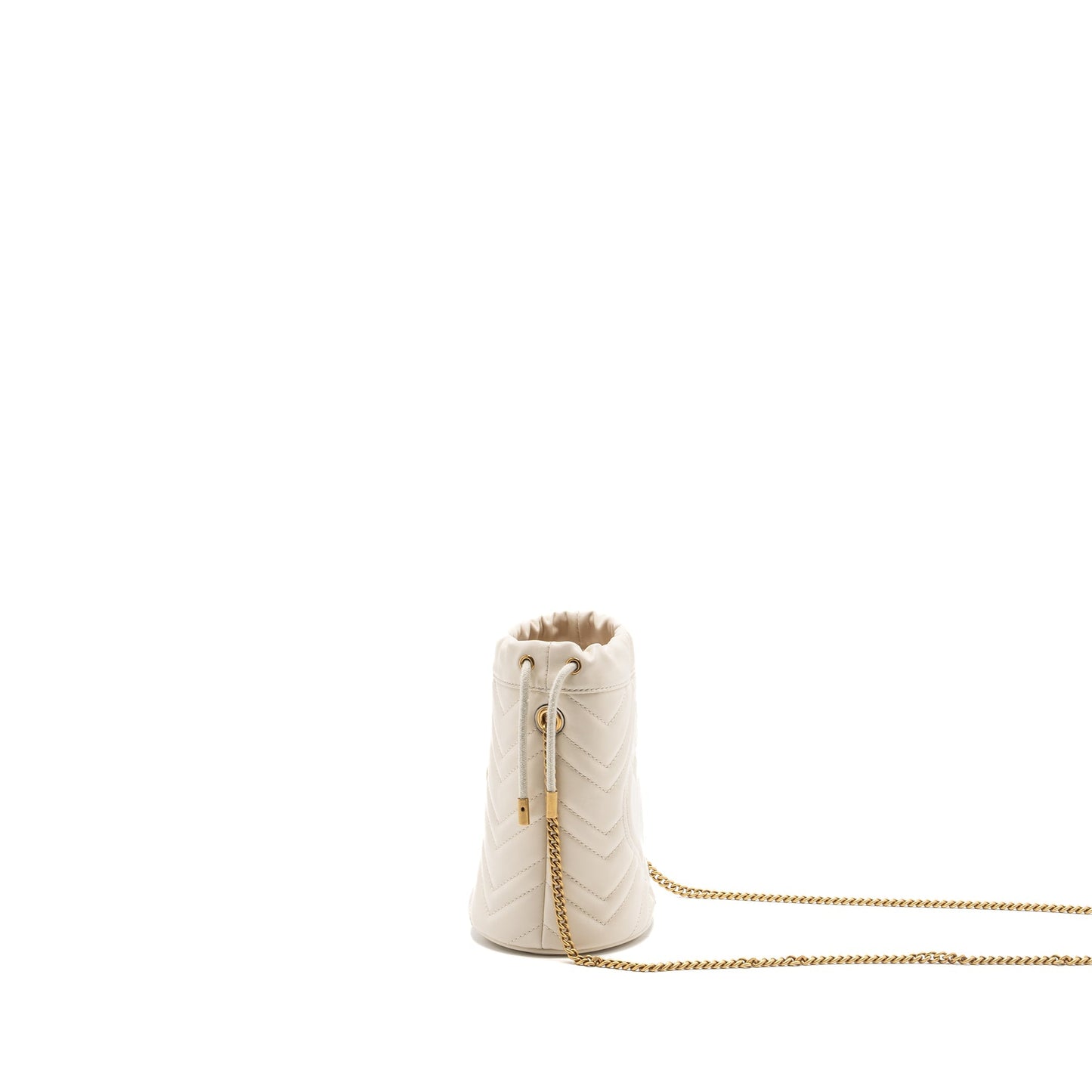 Gucci Marmont Bag Calfskin White Mini Bucket Bag