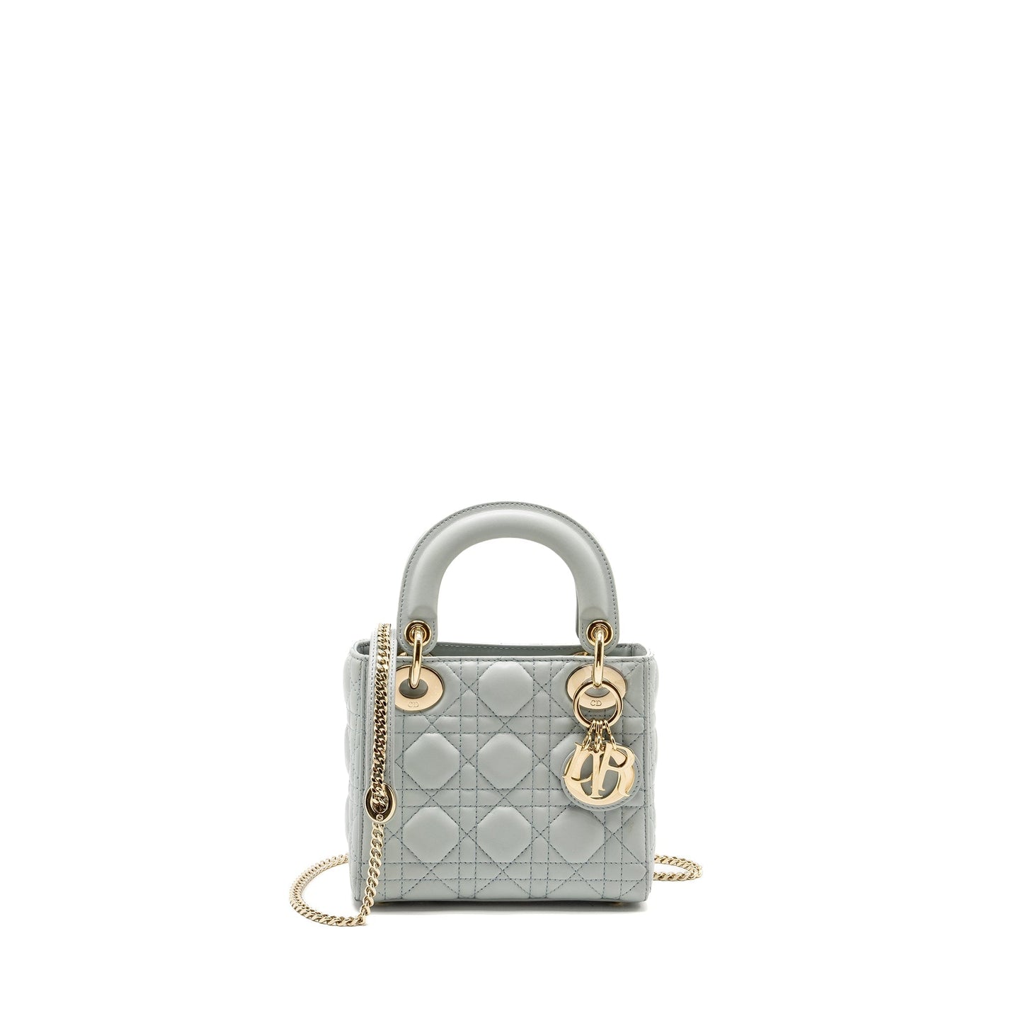 Dior Lady Lambskin Light Handbag Blue Mini Travel Bag