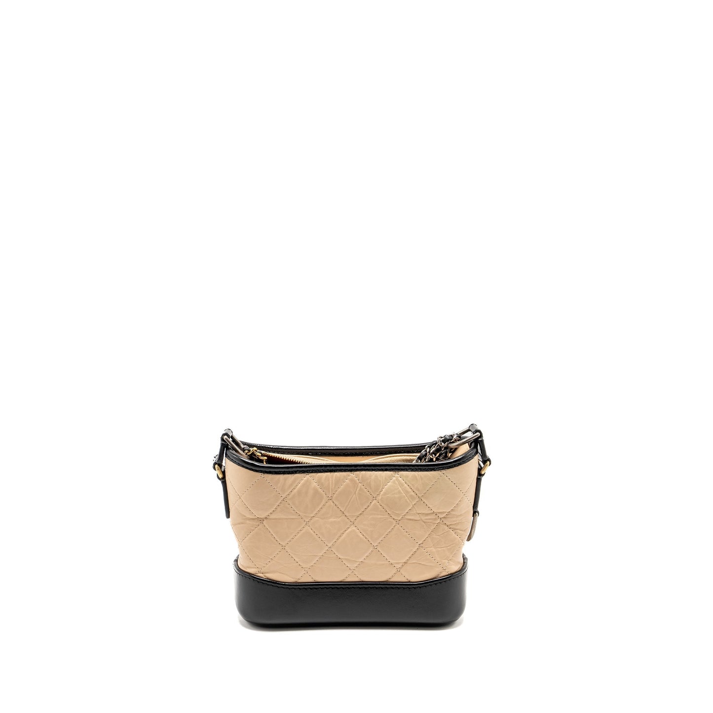 Chanel Gabrielle Hobo Aged Calfskin Hardware Multicolour Black Beige Small Shoulder Bag Hardware 2
