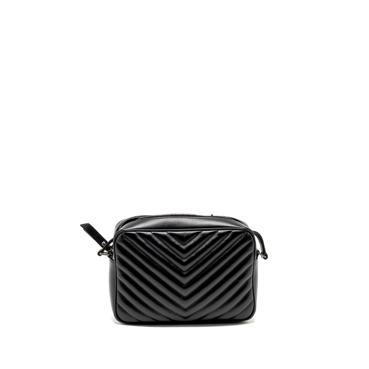 YSL Saint Laurent Saint Laurent Lou Camera Purse Calfskin Ruthenium Black Travel Bag