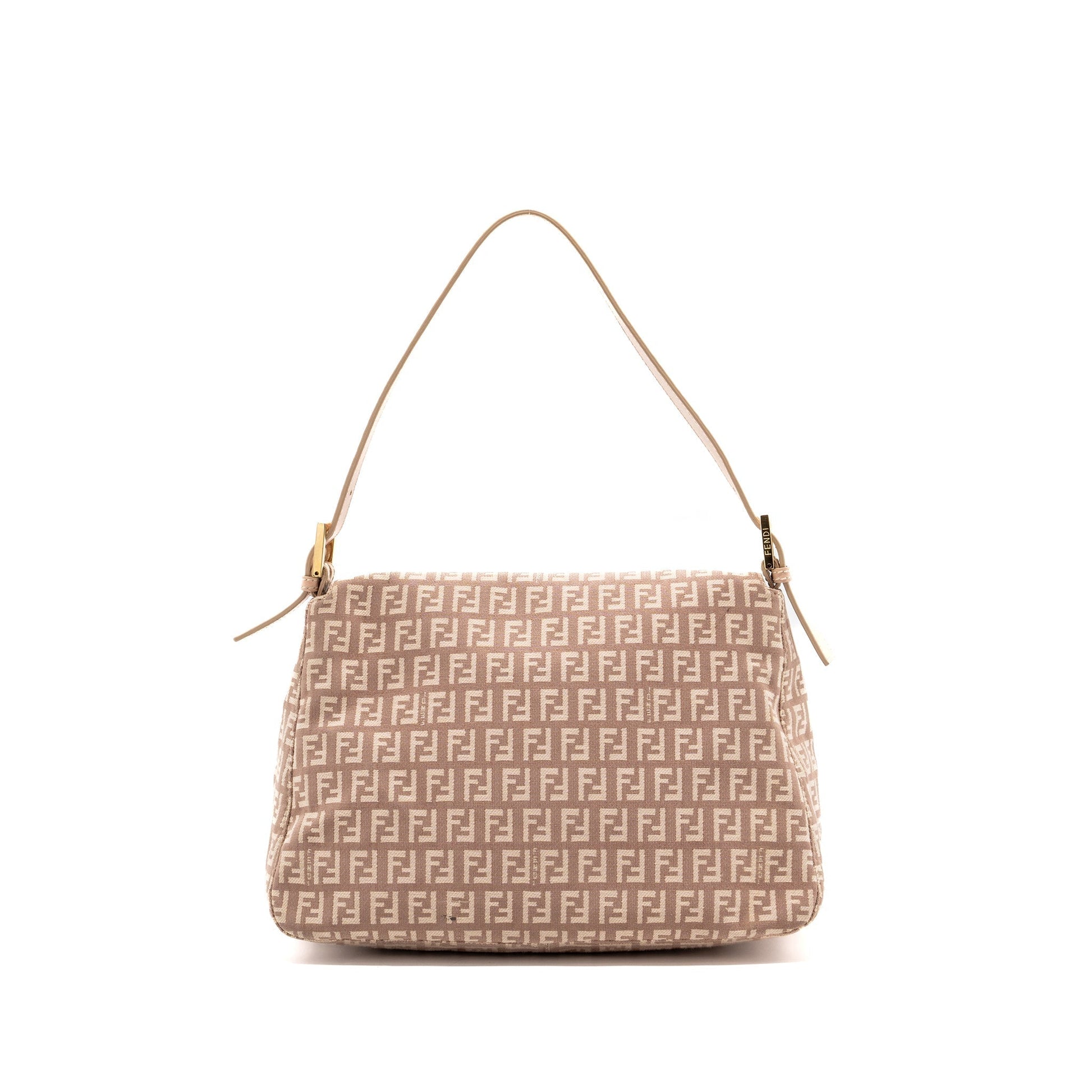 Fendi Zucchino Mama Purse Jacquard Light Canvas Pink Flap Travel Bag