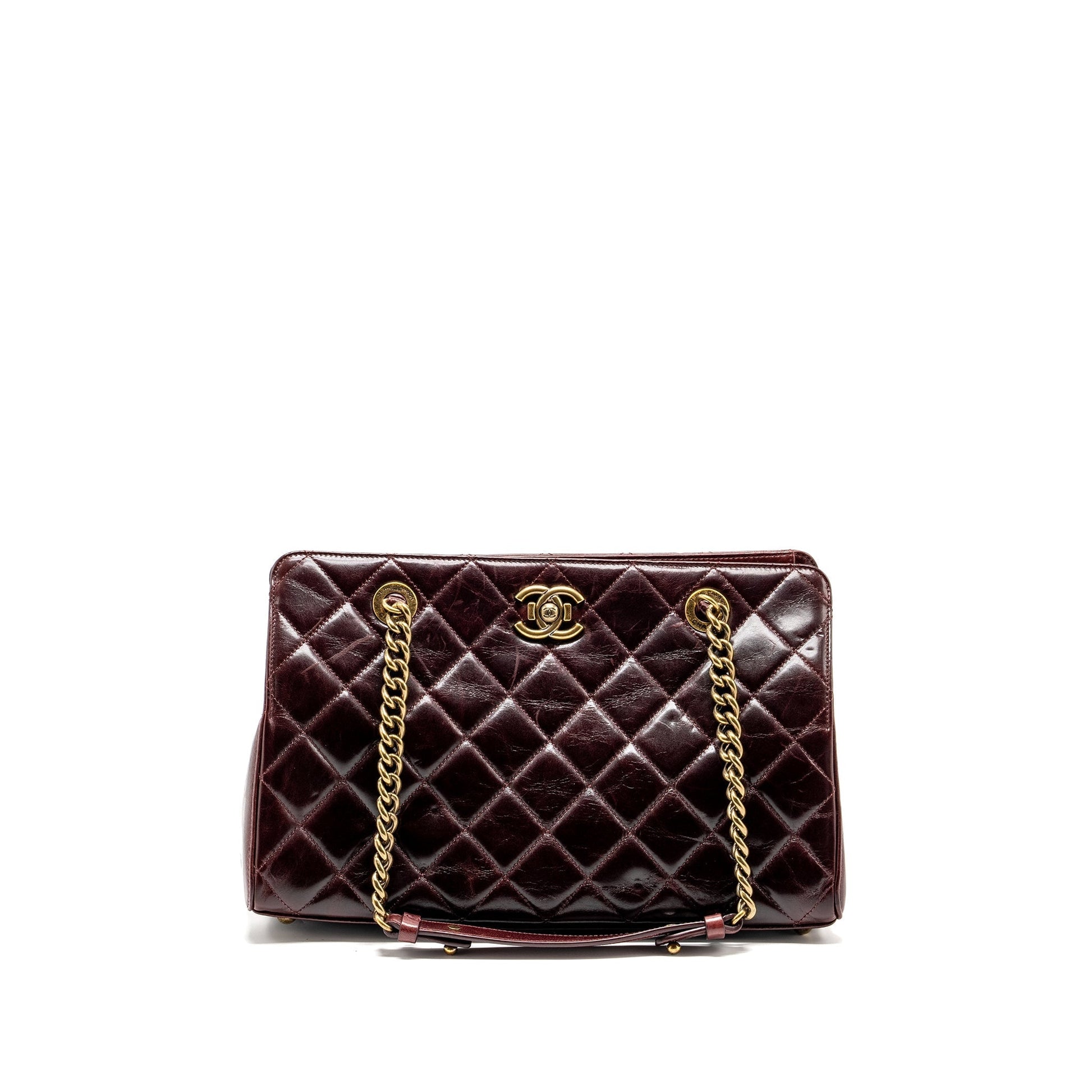 Chanel Perfect Edge Calfskin Burgundy GHW Tote Bag
