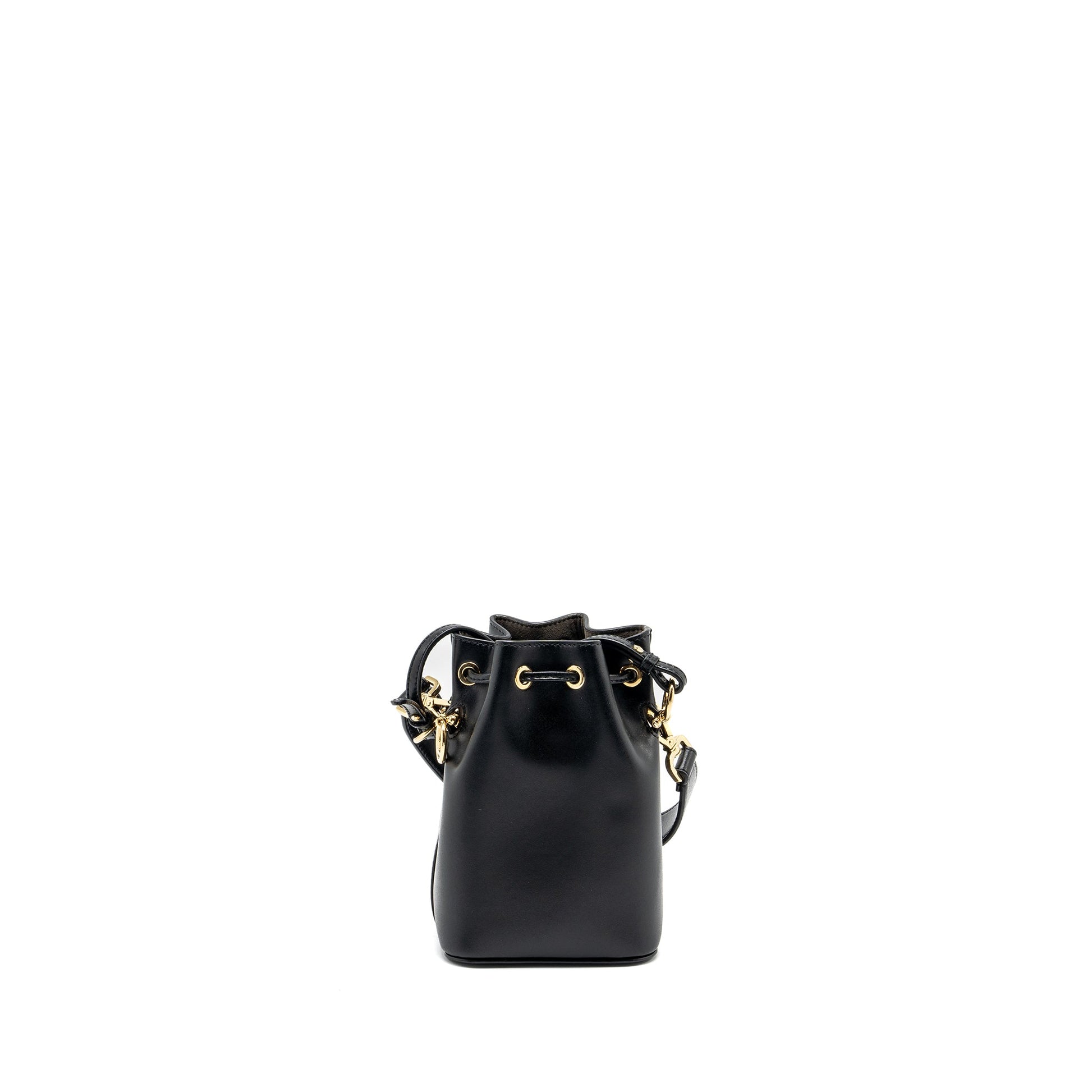 Fendi Mon Tresor Purse Calfskin Black Mini Bucket Bucket Bag