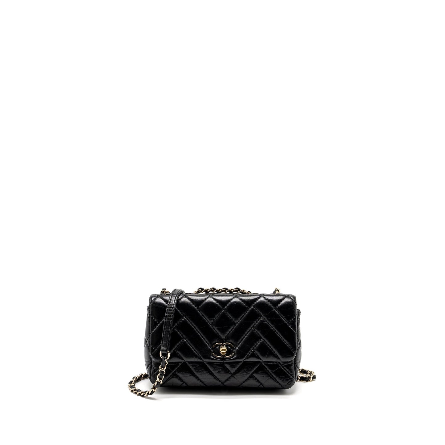 Chanel Mont Coco Flap Shiny Lambskin LGHW Black Shoulder Bag