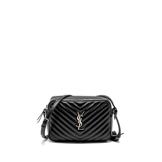 YSL Saint Laurent Saint Laurent Lou Camera Purse Calfskin Ruthenium Black Travel Bag