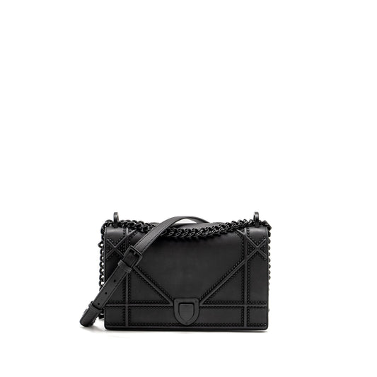 Dior Studded ama Calfskin So Handbag Black Medium Travel Bag