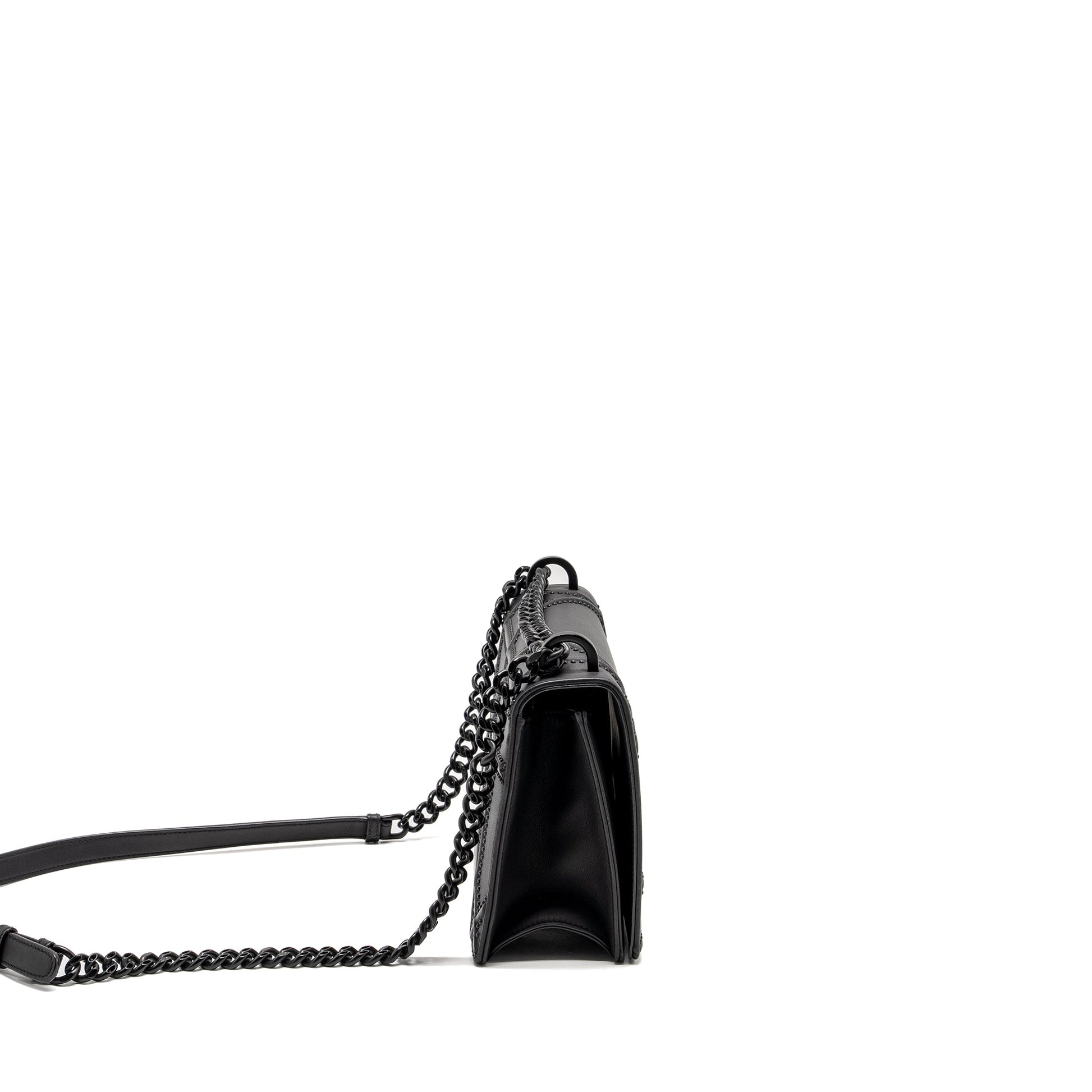 Dior Studded ama Calfskin So Handbag Black Medium Travel Bag