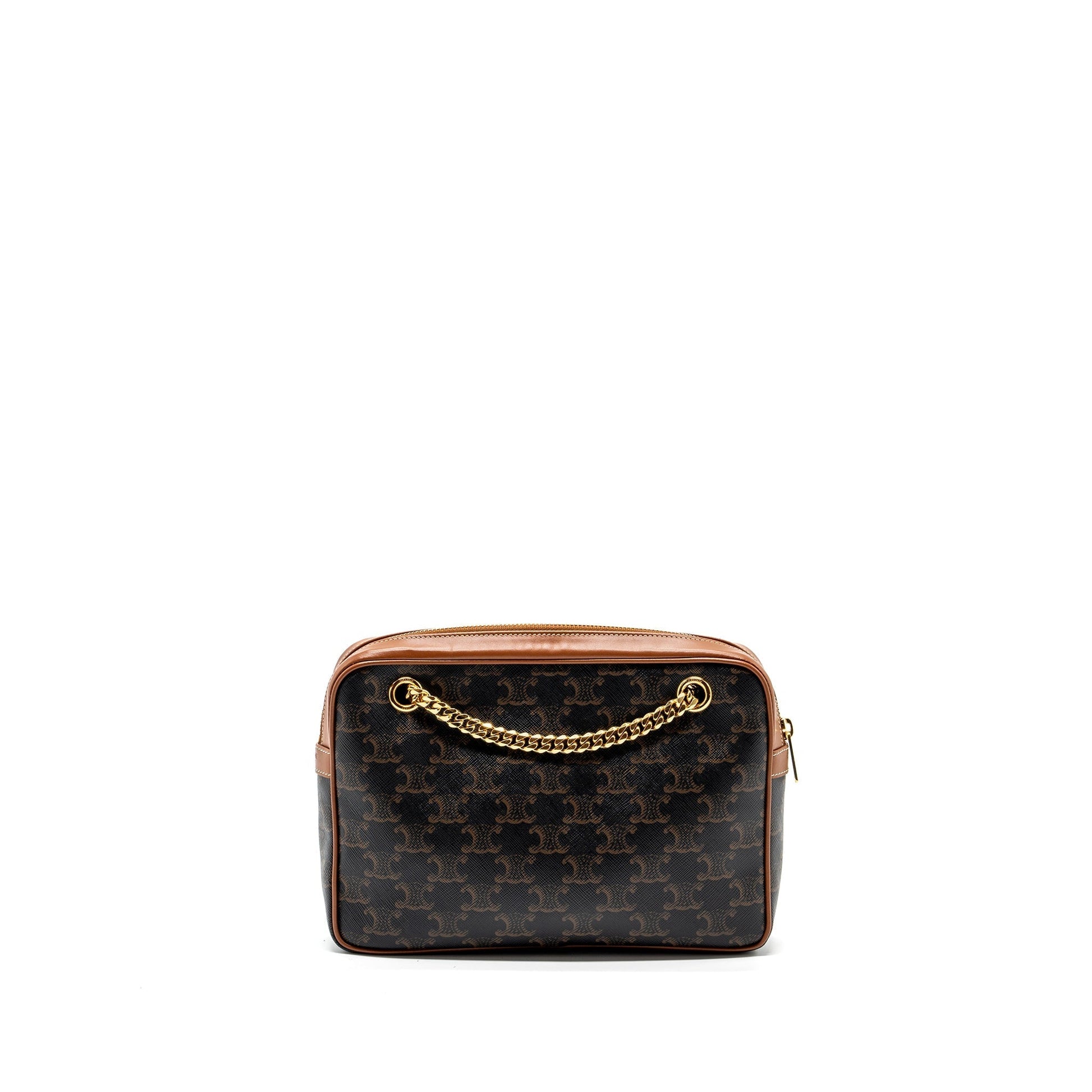 Celine Patapans Purse Triomphe Handbag Leather Canvas Travel Bag