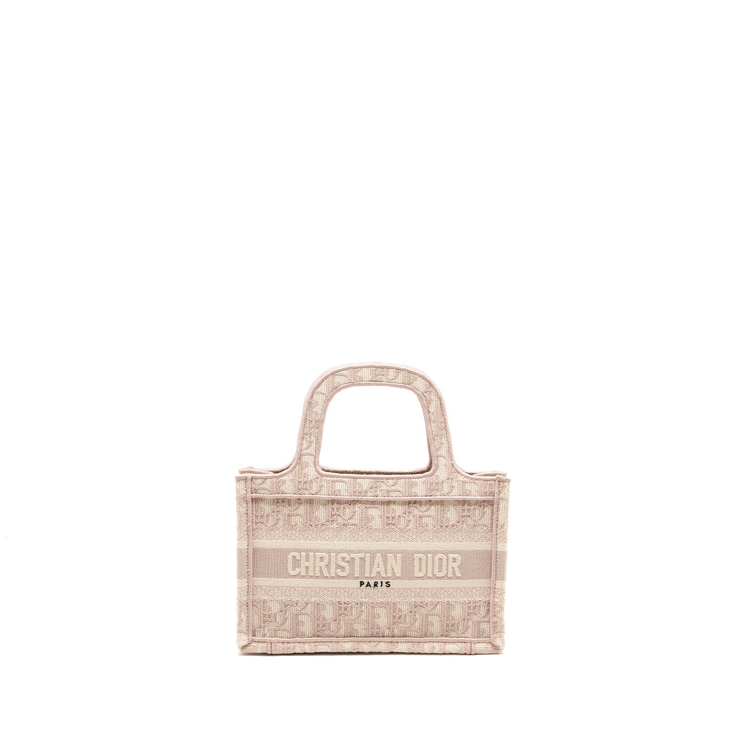 Dior Book Tote Oblique Embroidery Handbag Pink Mini Tote Bag