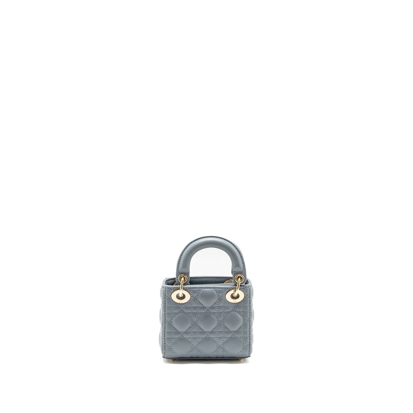Dior Micro Lady Lambskin Grey Handbag Travel Bag