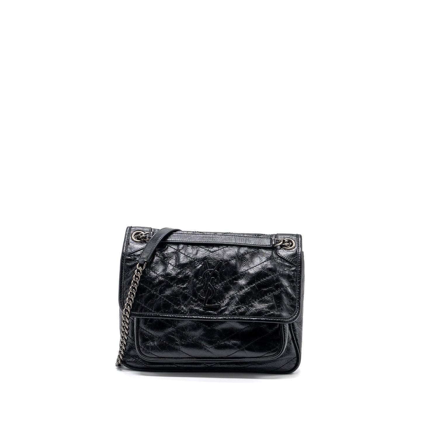 YSL Saint Laurent Saint Laurent Niki Calfskin Travel Bag Leather Black
