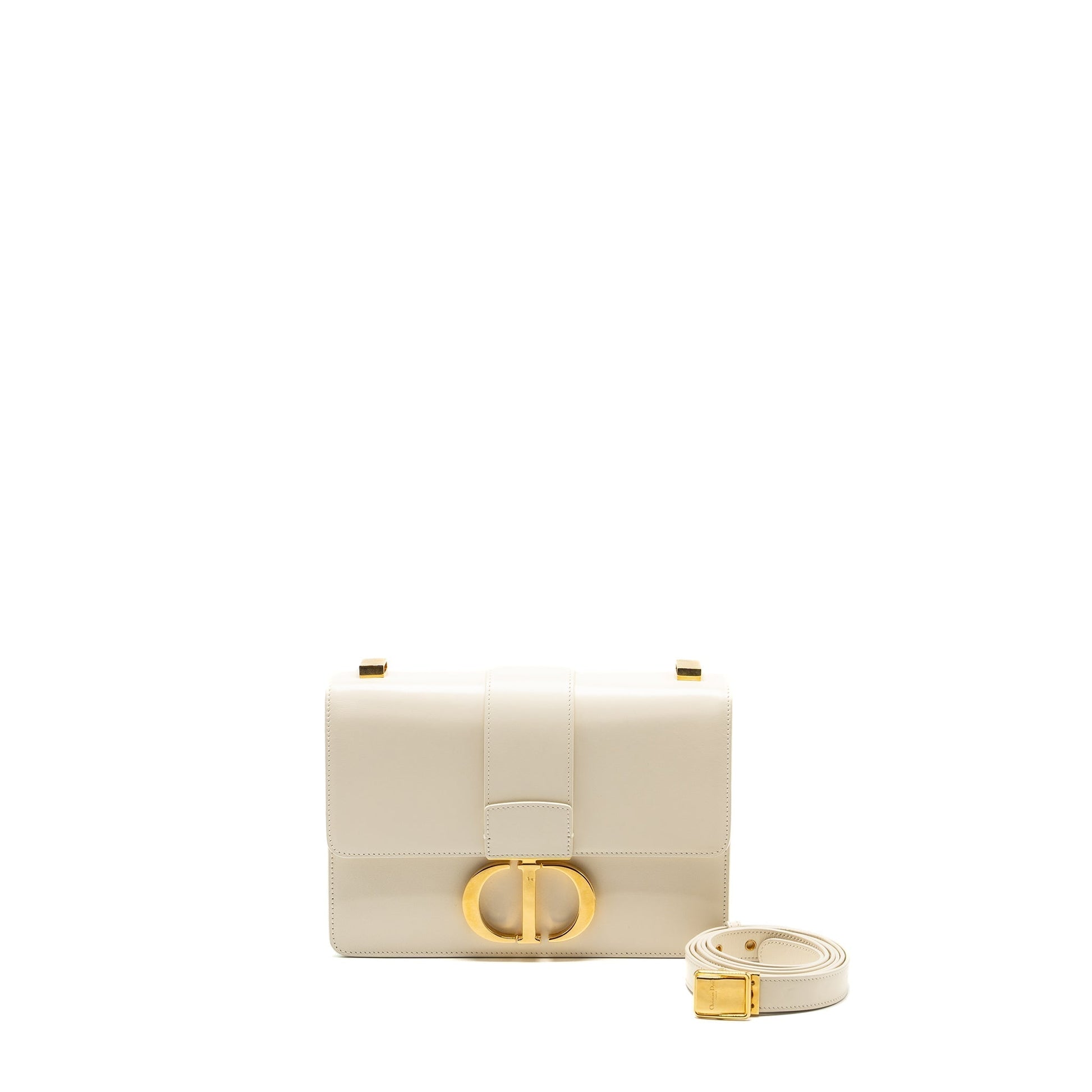Dior Montaigne Purse Calfskin Handbag White Travel Bag
