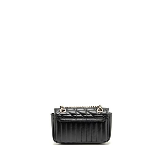 Gucci Marmont Shoulder Bag Calfskin Shw Black Mini