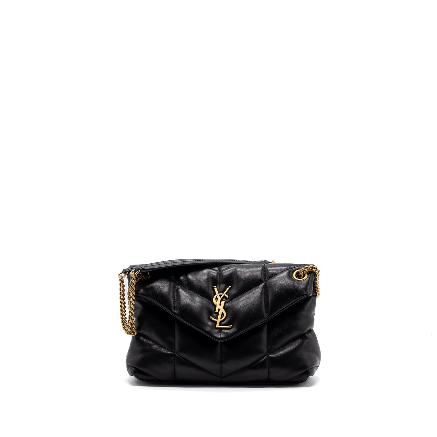 YSL Saint Laurent Puffer Nappa Travel Bag Quilted Black