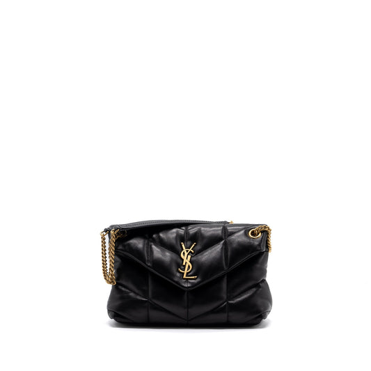 YSL Saint Laurent Puffer Nappa Travel Bag Quilted Black