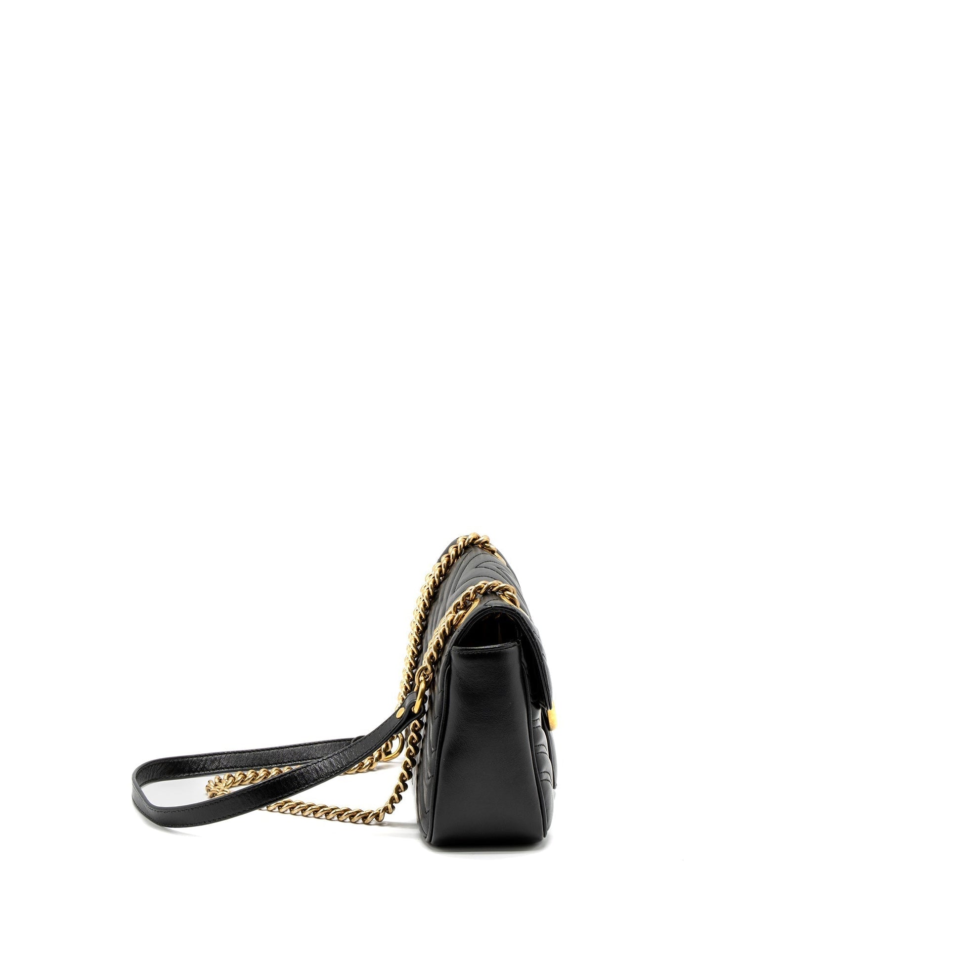 Gucci Marmont Bag Calfskin Black Small Travel Bag