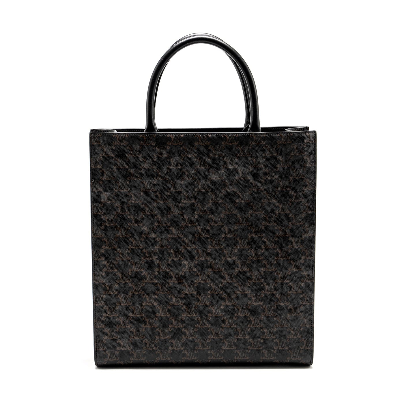 Luxury Vertical Cabas In Triomphe Multicolour Handbag Canvas Black Travel Bag