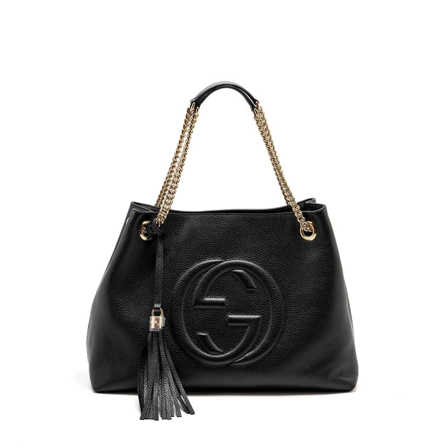 Gucci Interlocking Soho Tote Bag Calfskin Black