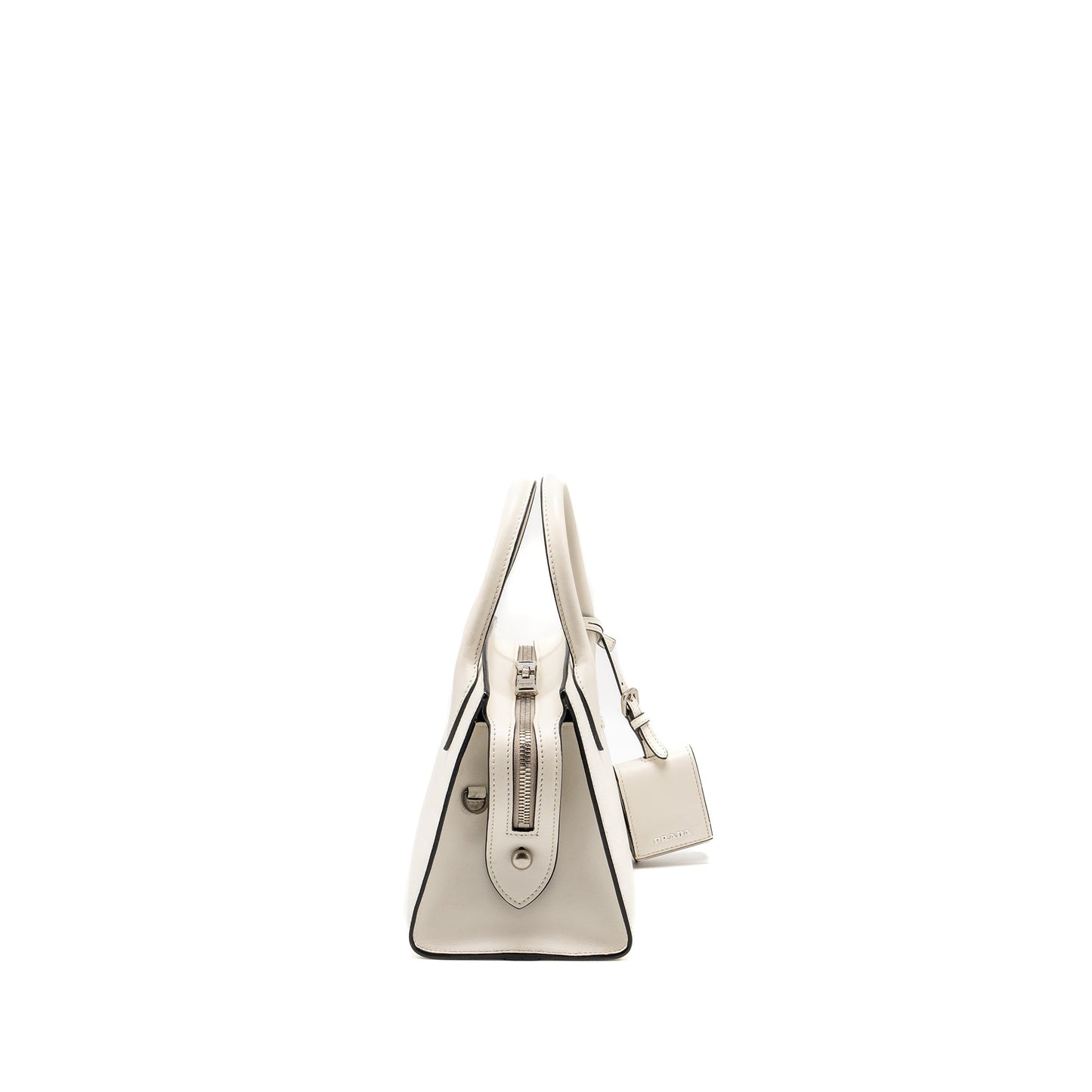 Prada Saffiano Monochrome Purse Handbag White Travel Bag