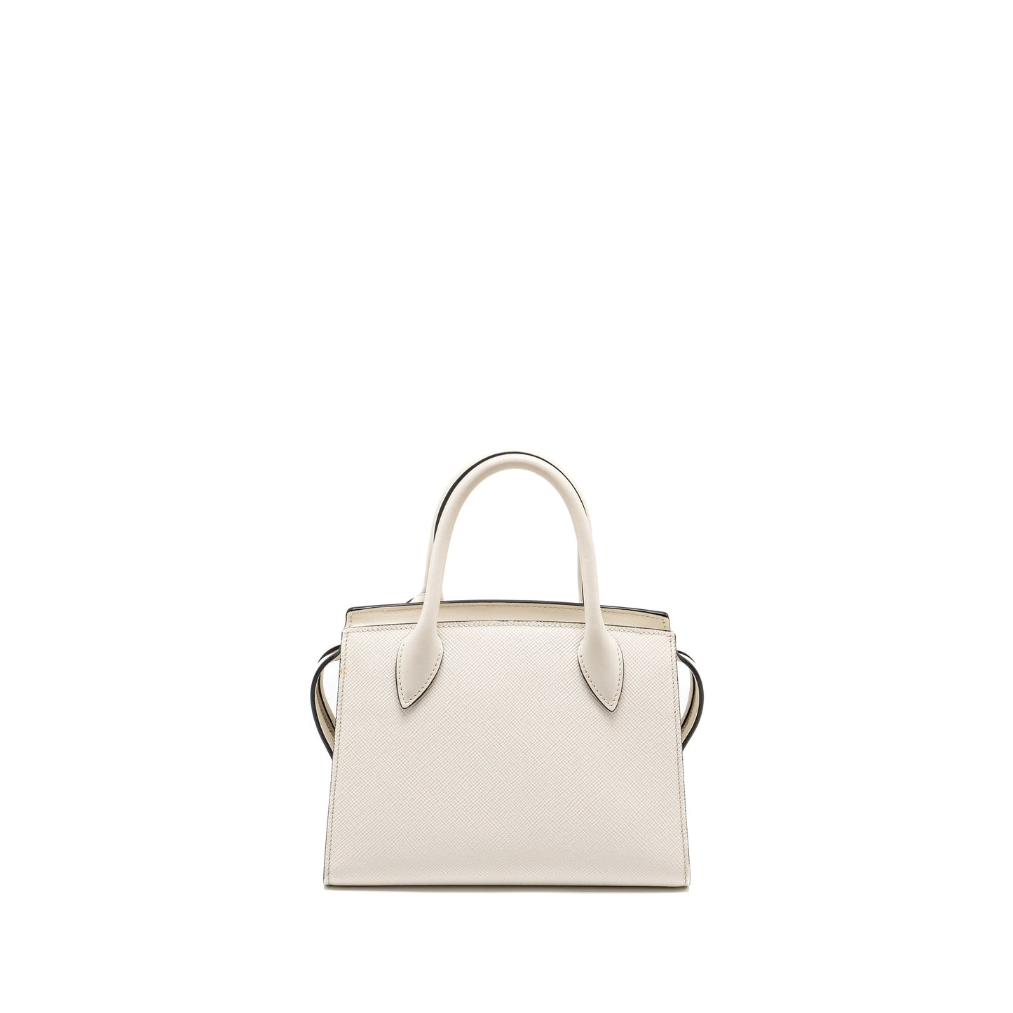 Prada Saffiano Monochrome Purse Handbag White Travel Bag