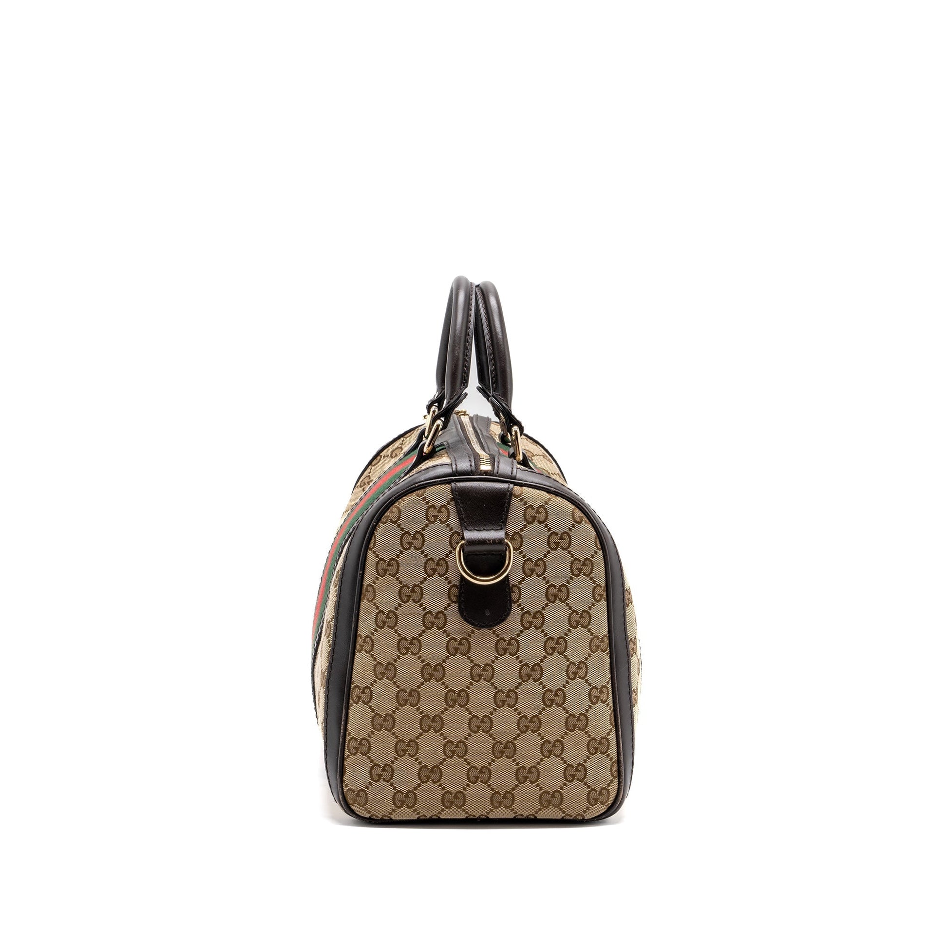 Gucci Boston Bag Supreme Canvas Brown Travel Bag