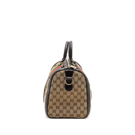 Gucci Boston Bag Supreme Canvas Brown Travel Bag