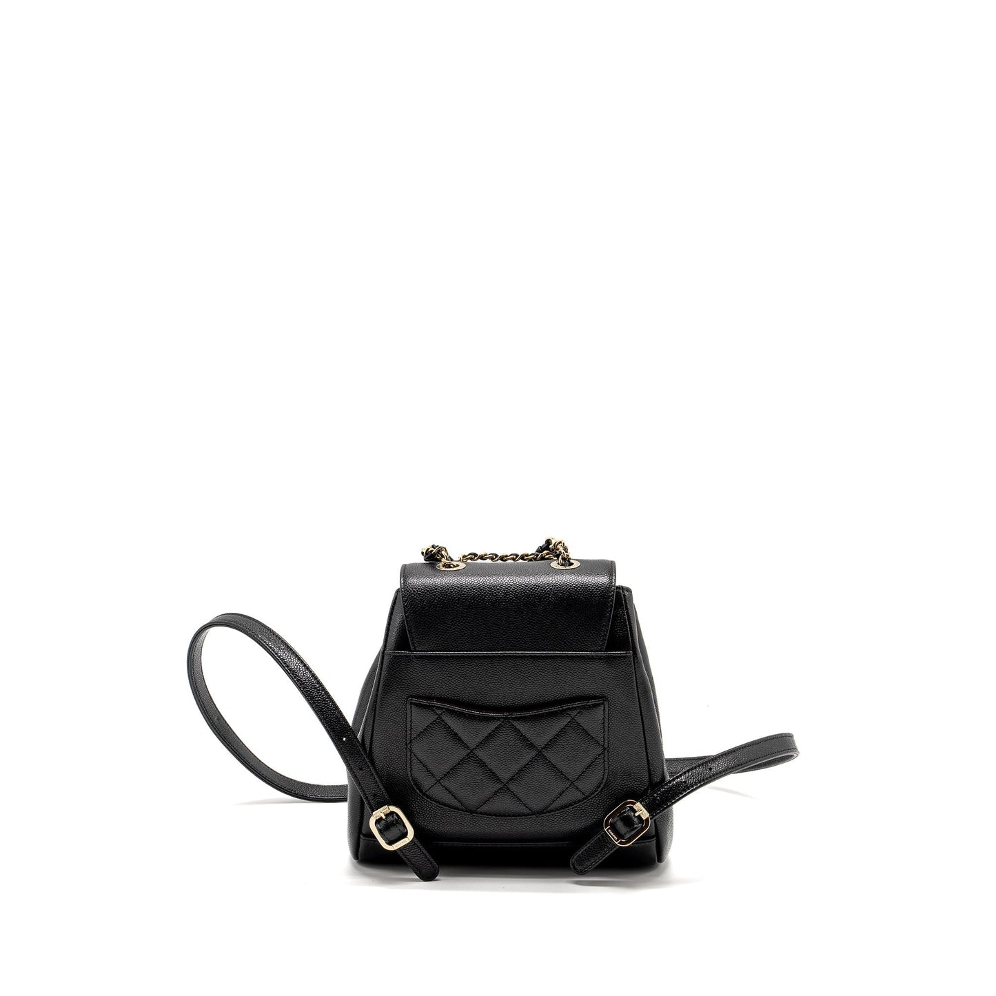 Chanel Affinity Backpack Caviar LGHW Microchip Black