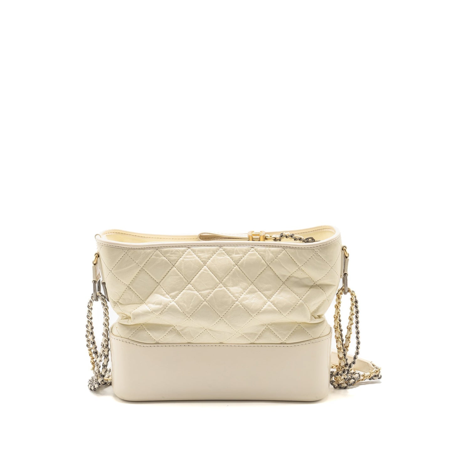 Chanel Gabrielle Hobo Aged Calfskin Hardware Multicolour White Shoulder Bag