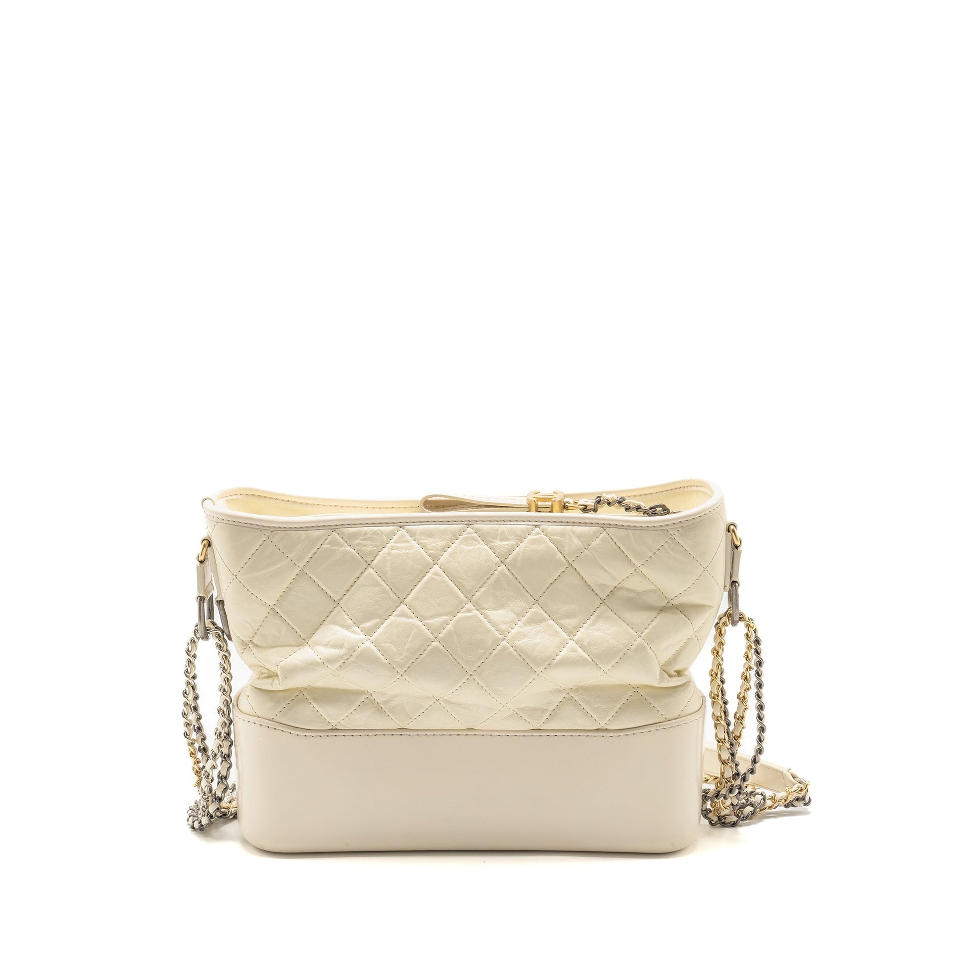 Chanel Gabrielle Hobo Aged Calfskin Hardware Multicolour White Shoulder Bag
