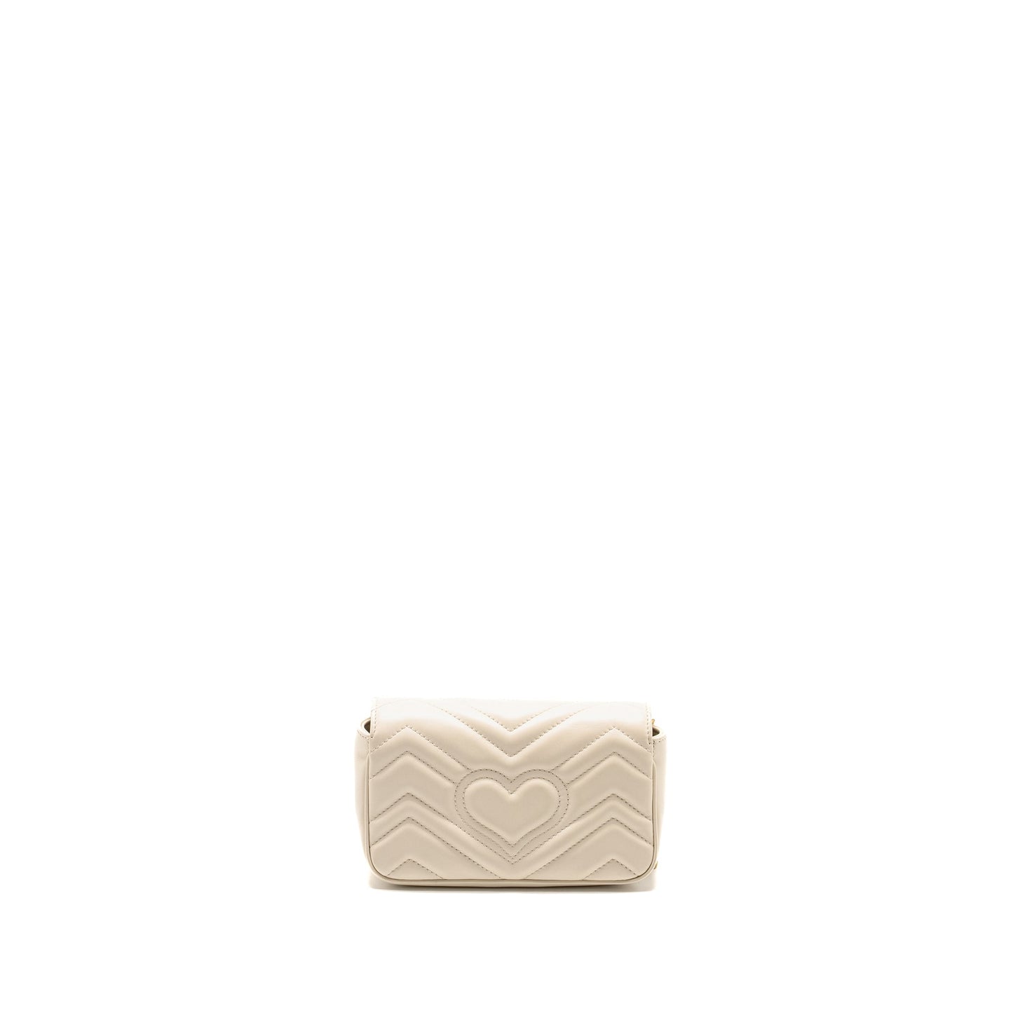 Gucci Marmont Super Calfskin Handbag White Mini Travel Bag