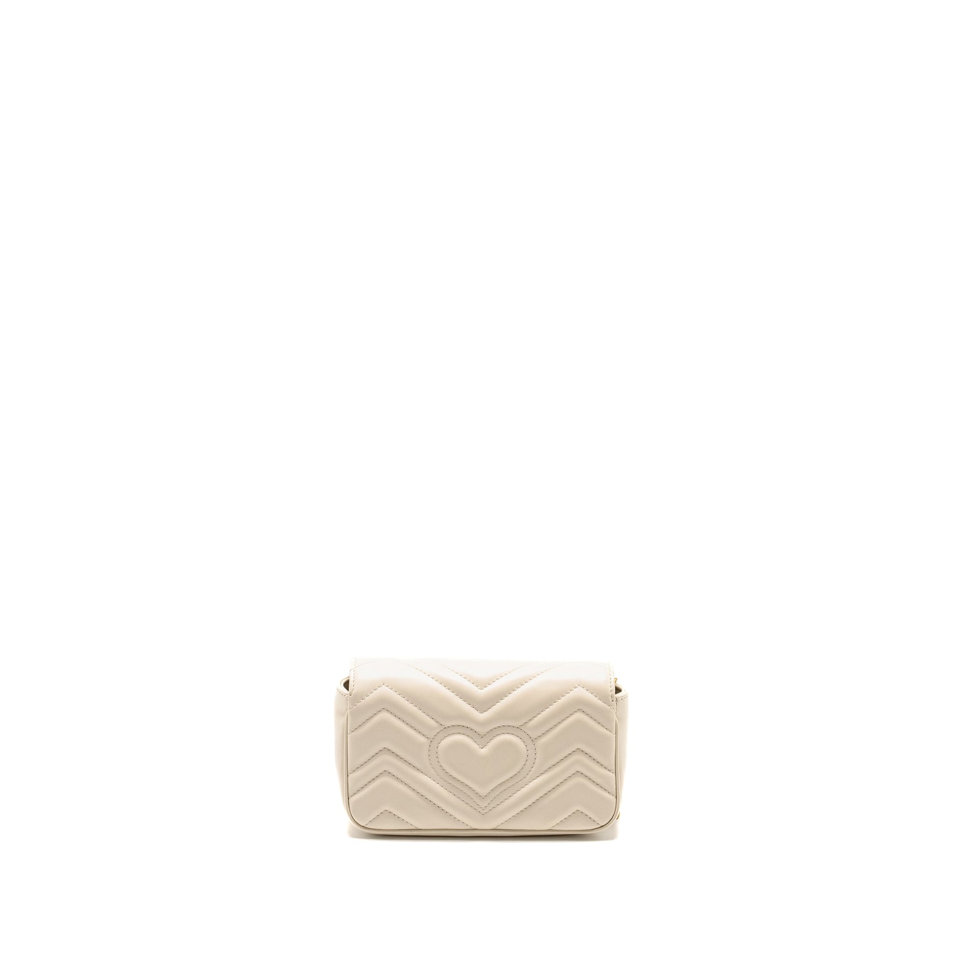 Gucci Marmont Super Calfskin Handbag White Mini Travel Bag