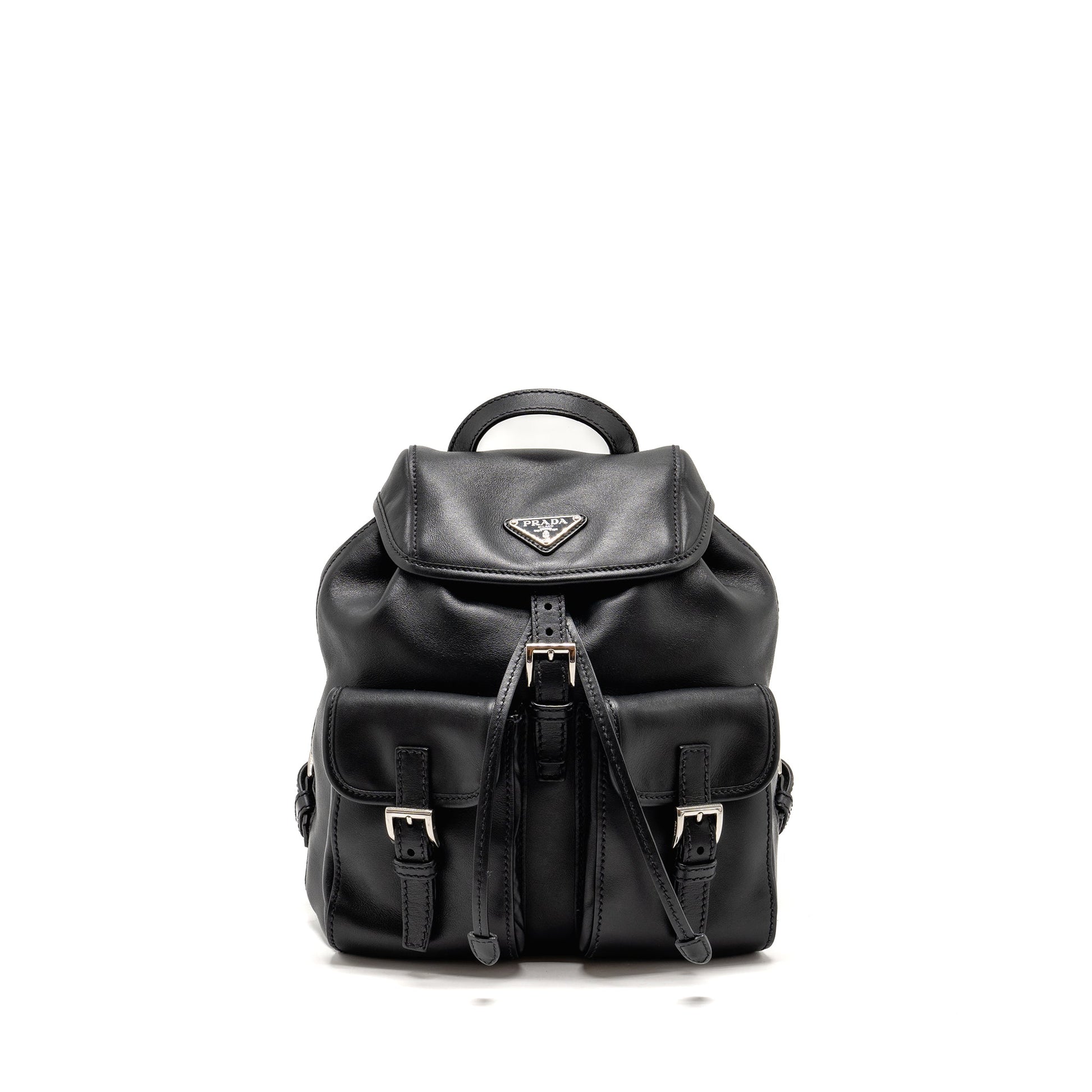 Prada Zainetto Backpack Handbag Leather Black