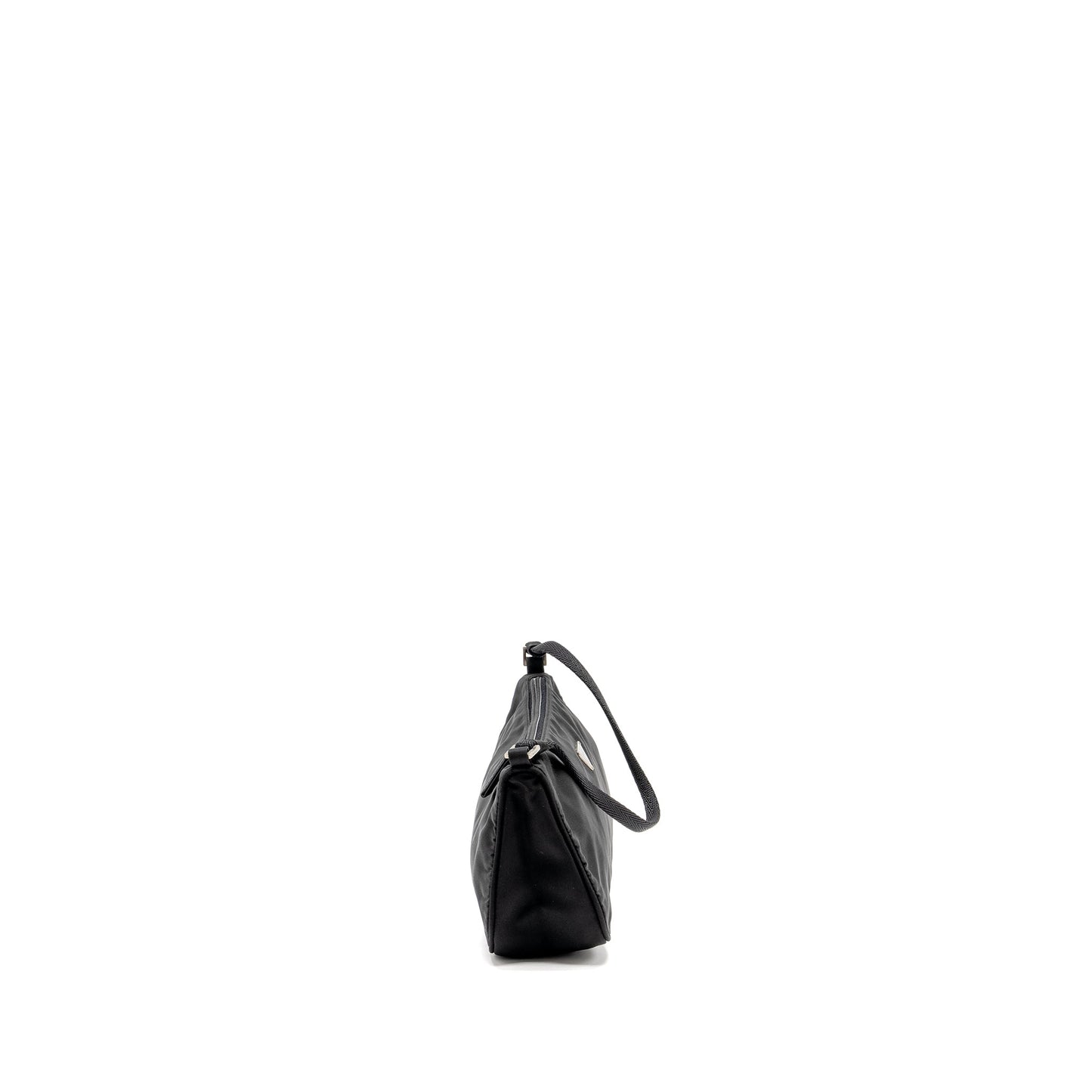 Prada Tessuto Pochette Handbag Nylon Black Travel Bag Black Handbag