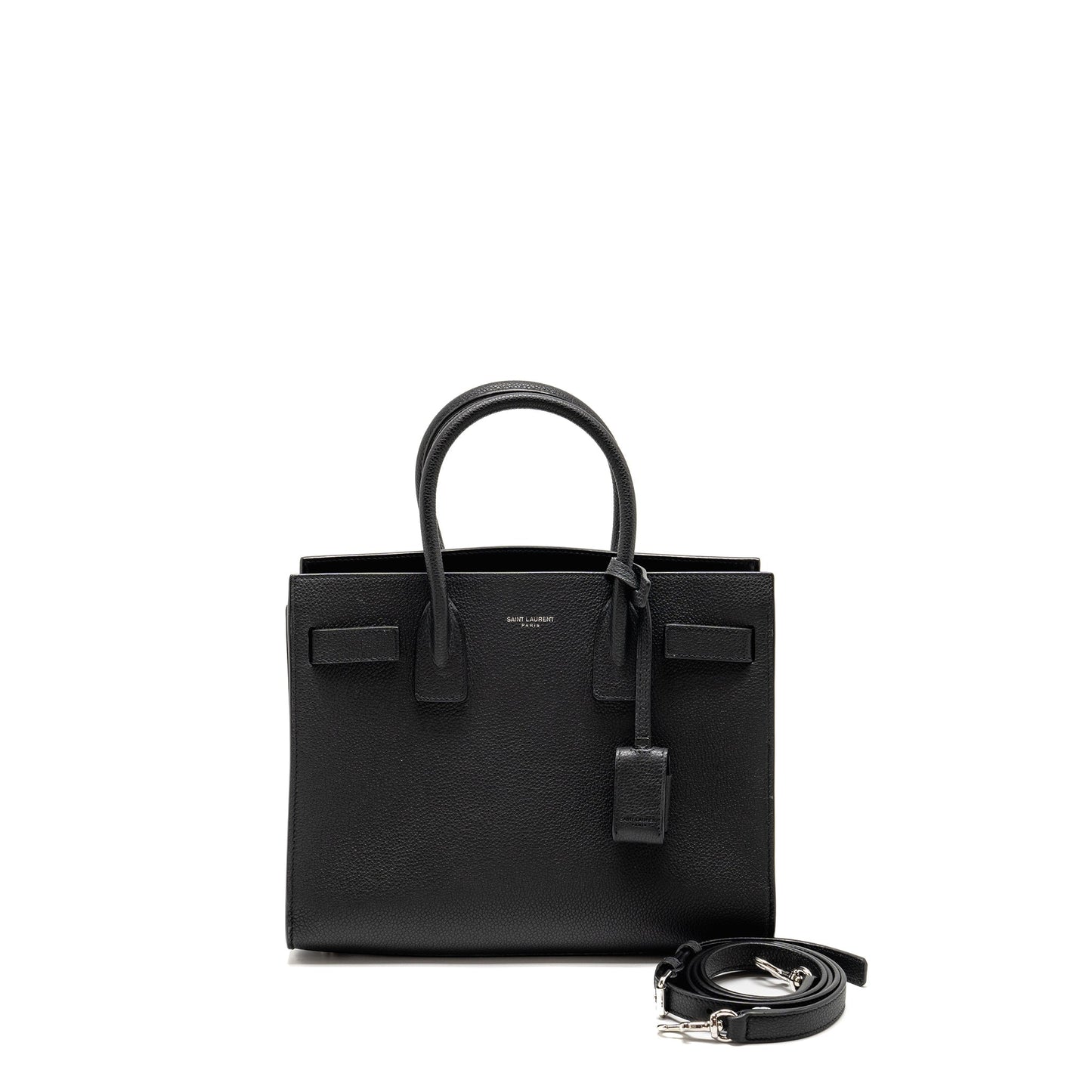 YSL Saint Laurent Saint Laurent Sac De Jour Grained Calfskin Black Travel Bag