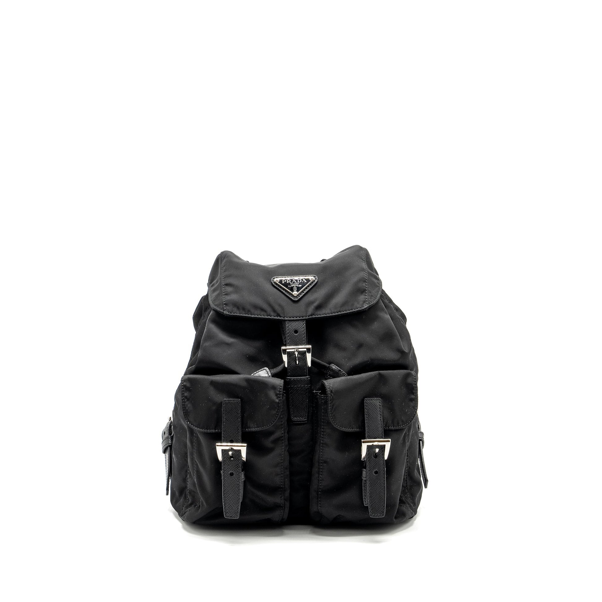 Re Backpack Handbag Nylon Black