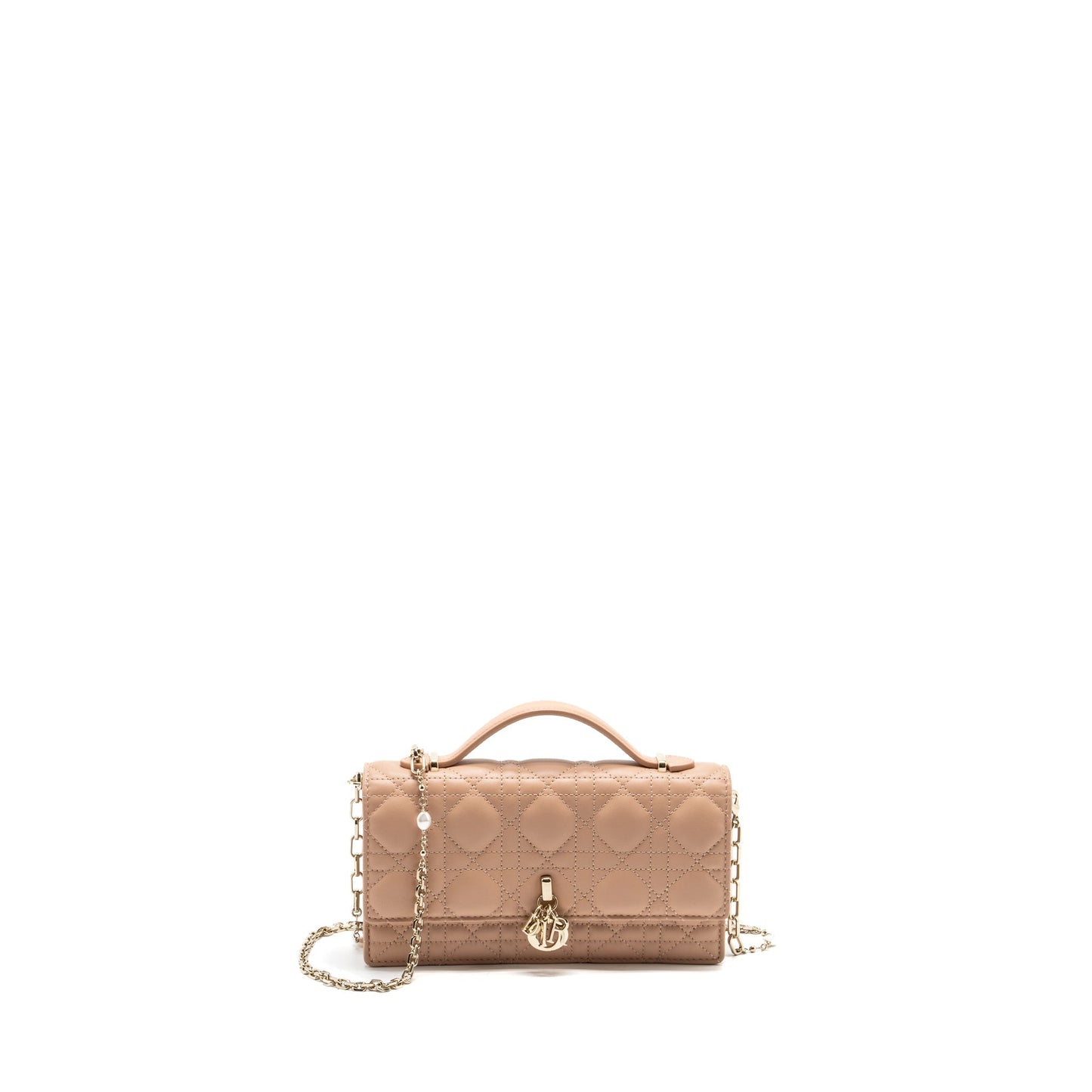 Dior My Purse Lambskin Handbag Beige Mini Travel Bag